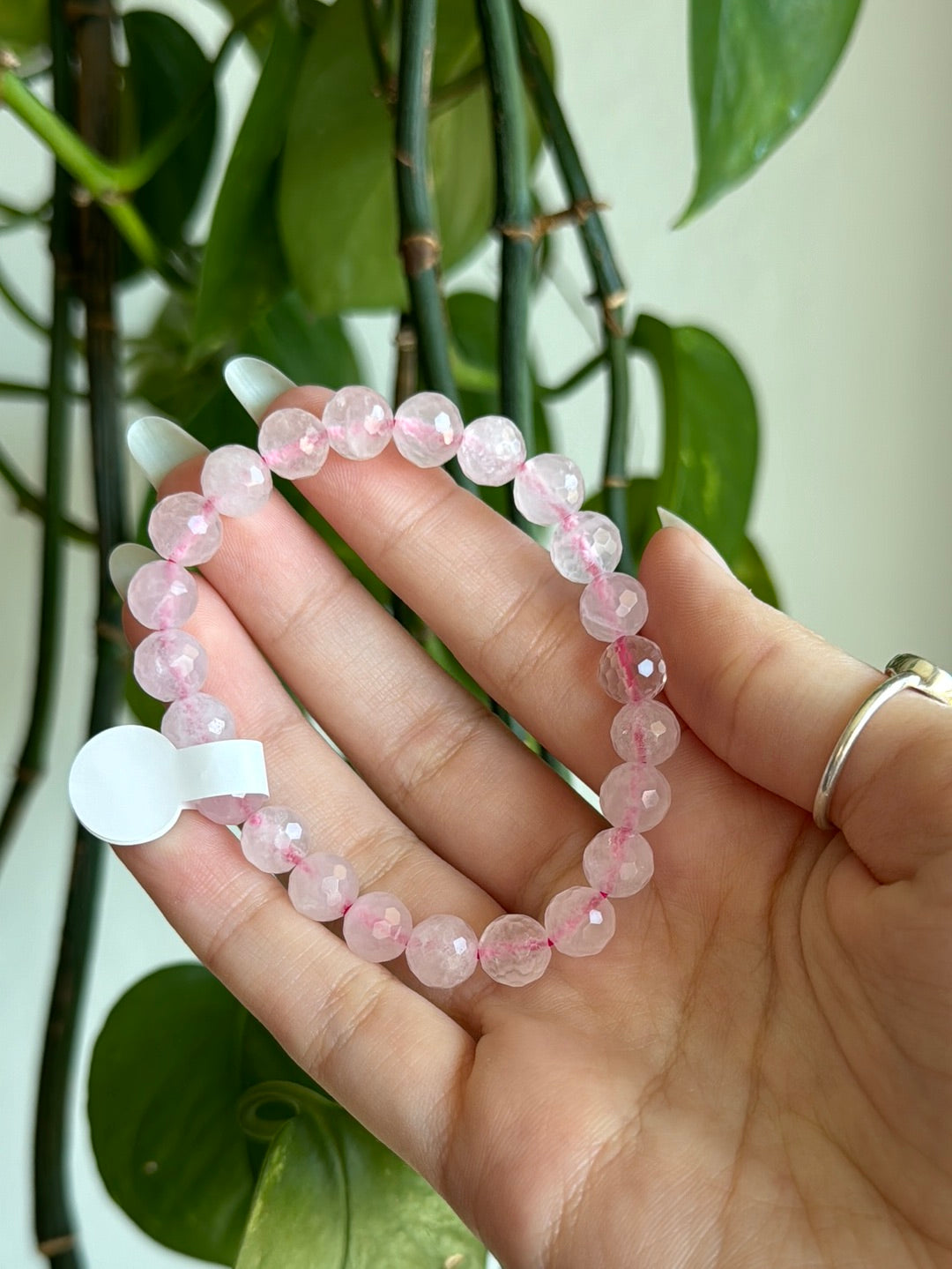 Faceted Rose Quartz Bracelet