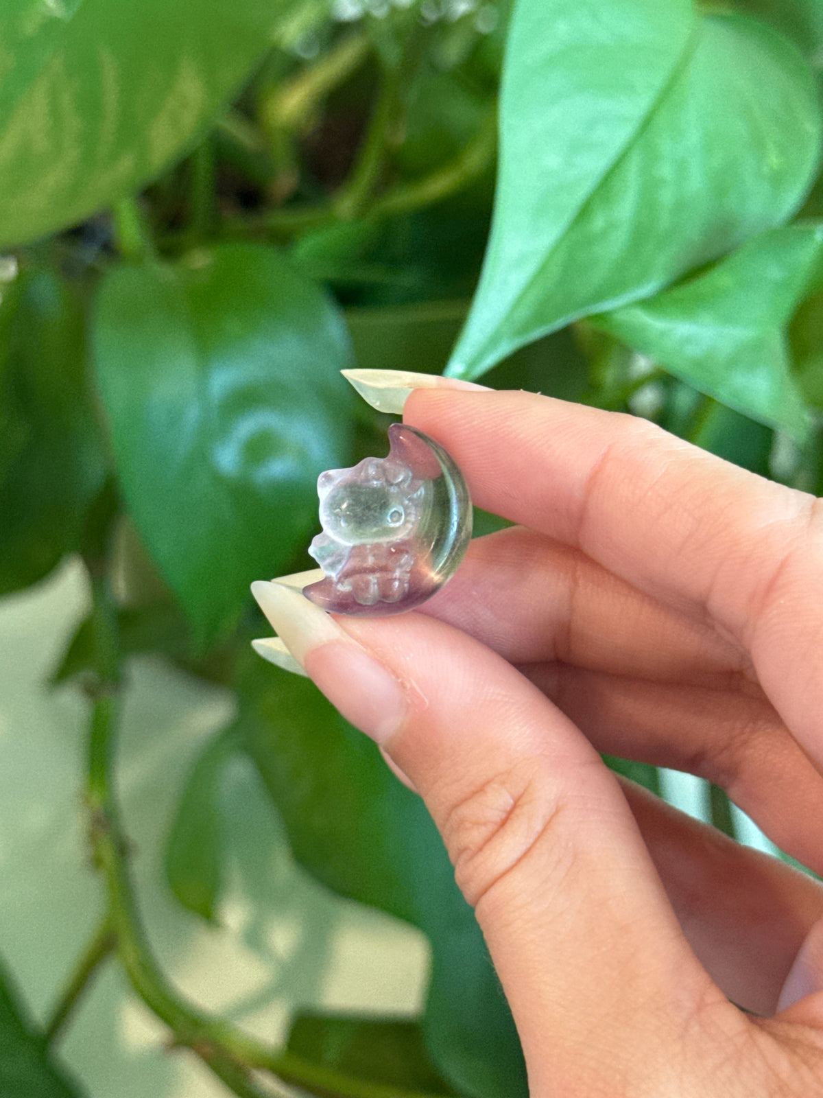 Fluorite Fairy Hello Kitty on Crescent Moon