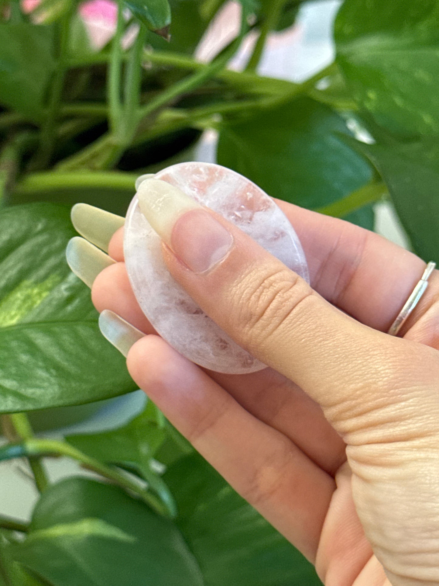 Clear Quartz Worry Stone