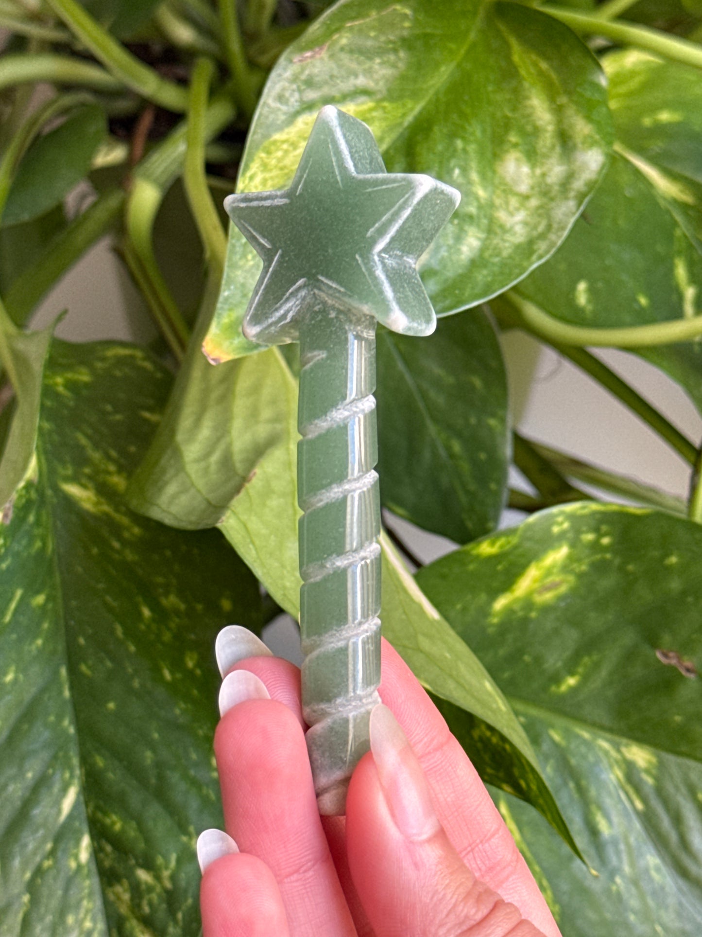 Green Aventurine Star Wand
