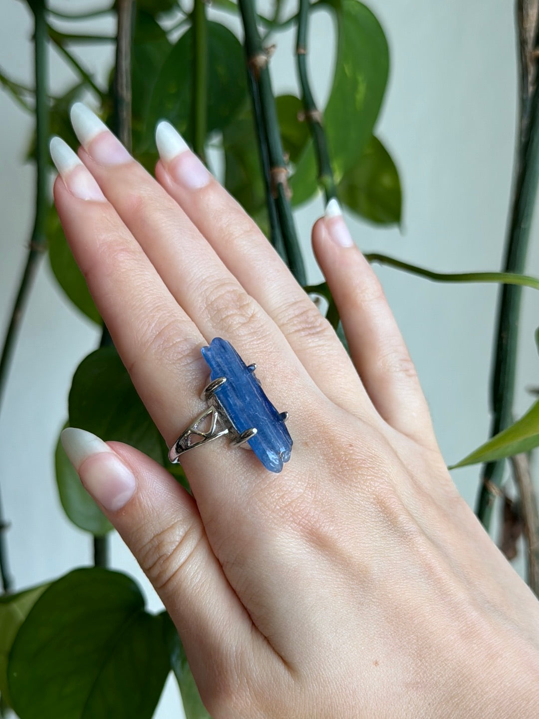 Kyanite Polished Blade Adjustable Ring