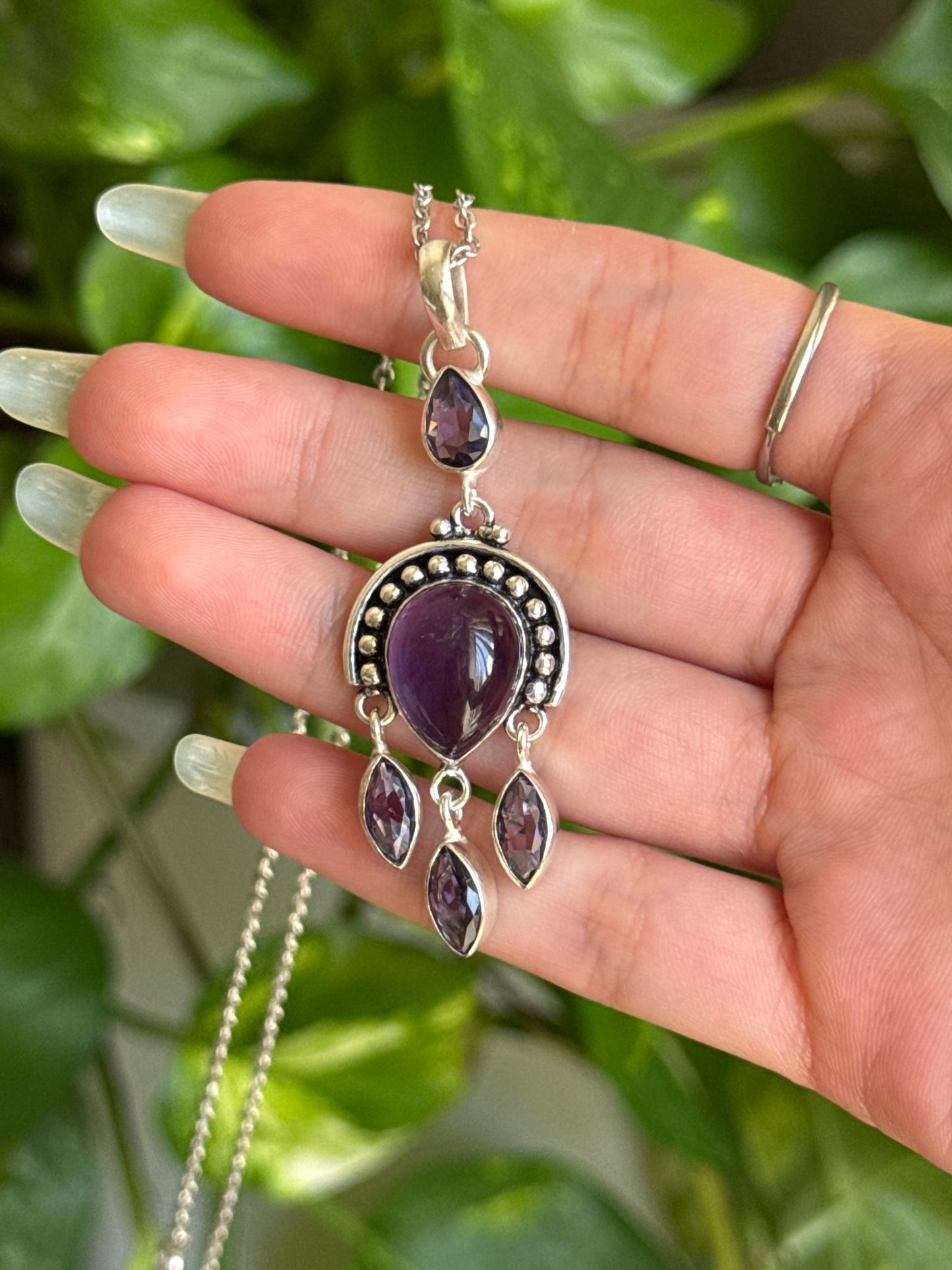 Amethyst 925 Sterling Silver Necklace