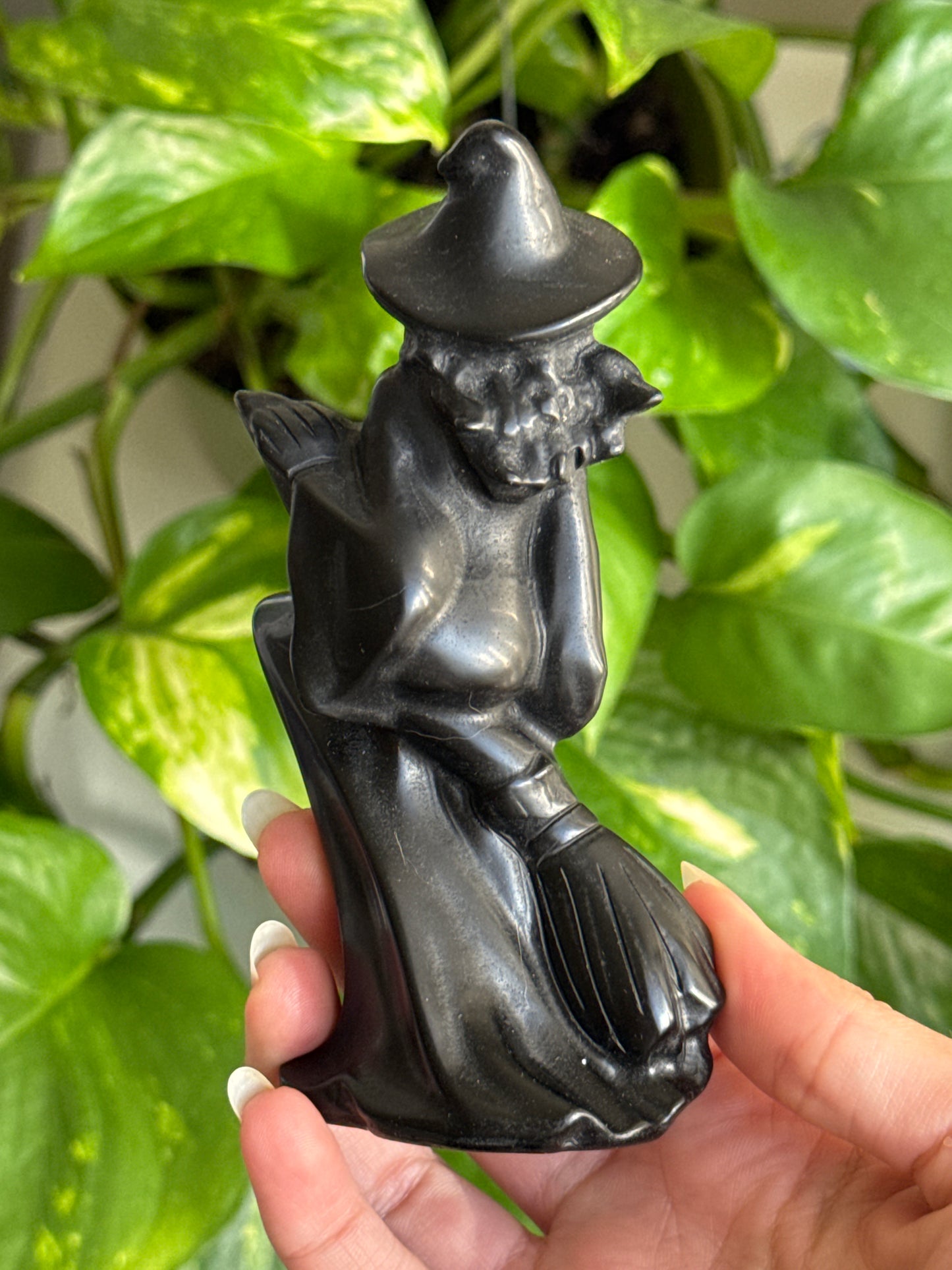 Obsidian Witch Statue
