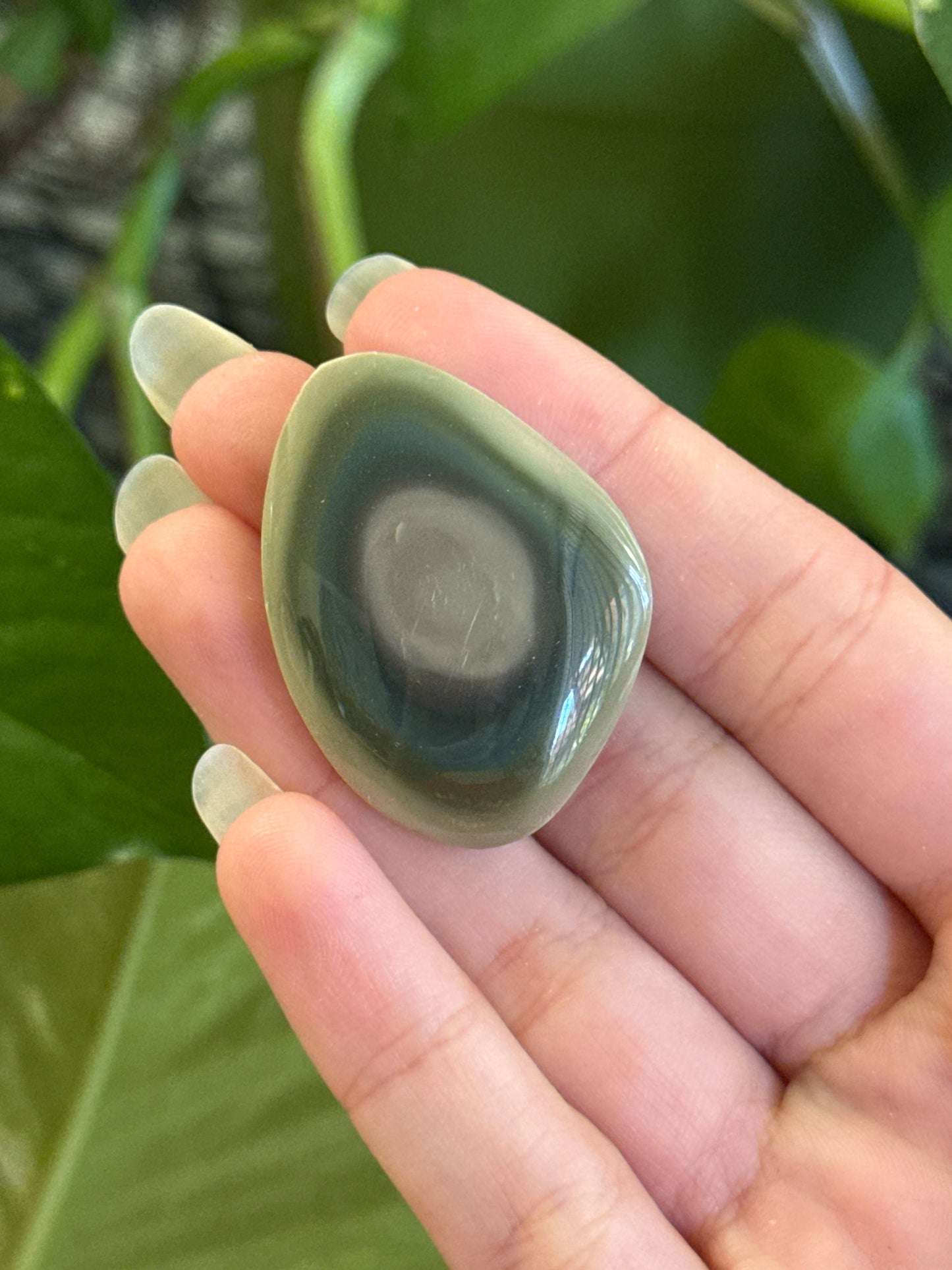 Blue Green Imperial Jasper Flat Stone