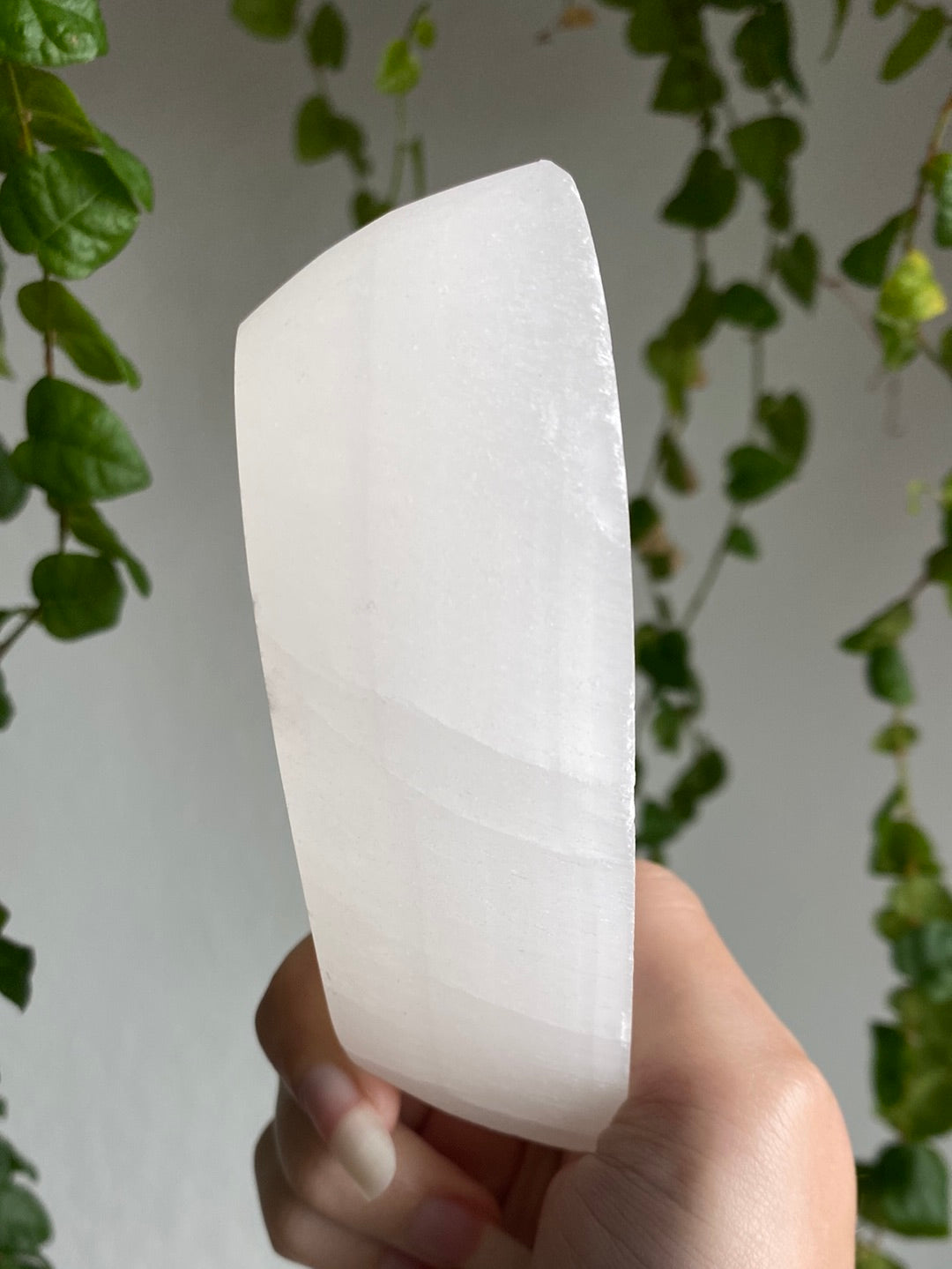 Large Selenite/Satin Spar Heart Bowl