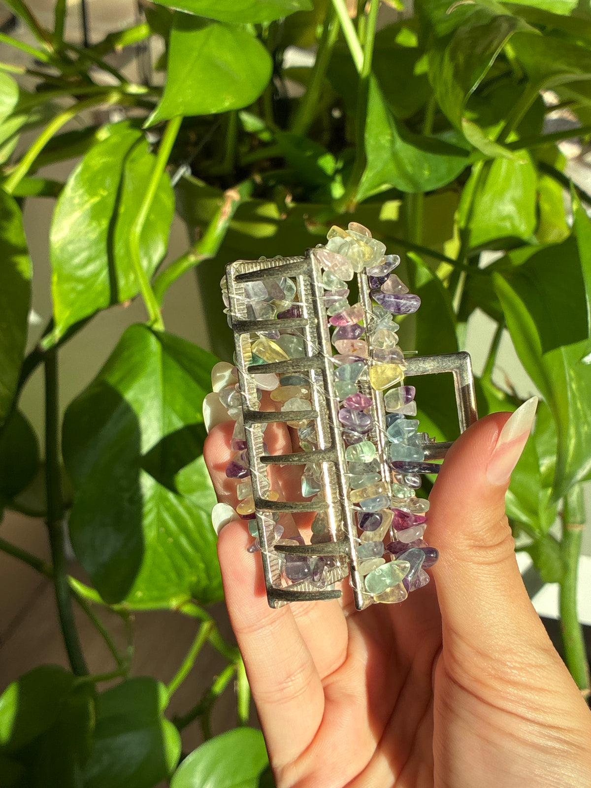 Fluorite Hair Claw Clip