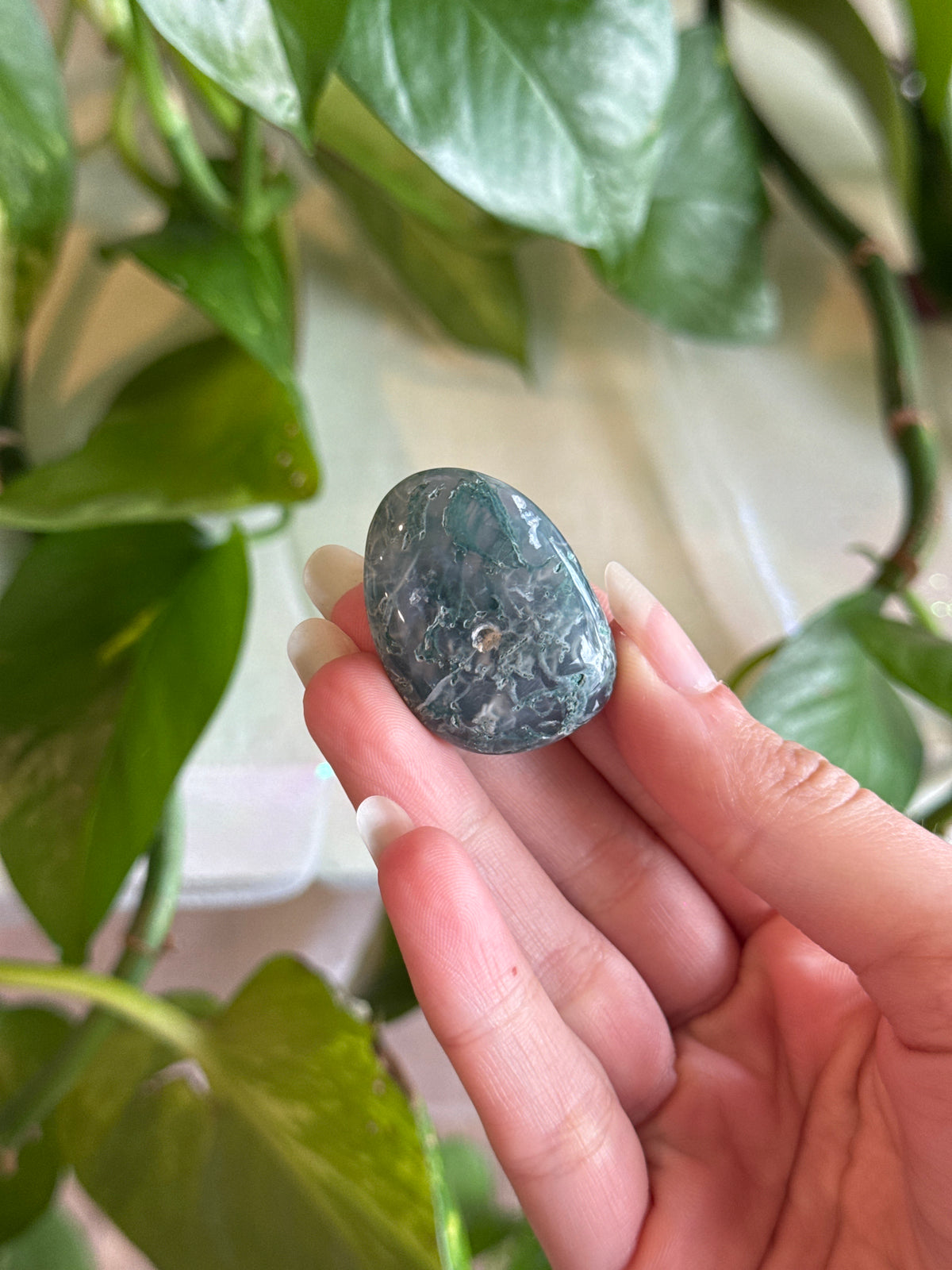 Pretty Moss Agate Larger Tumble