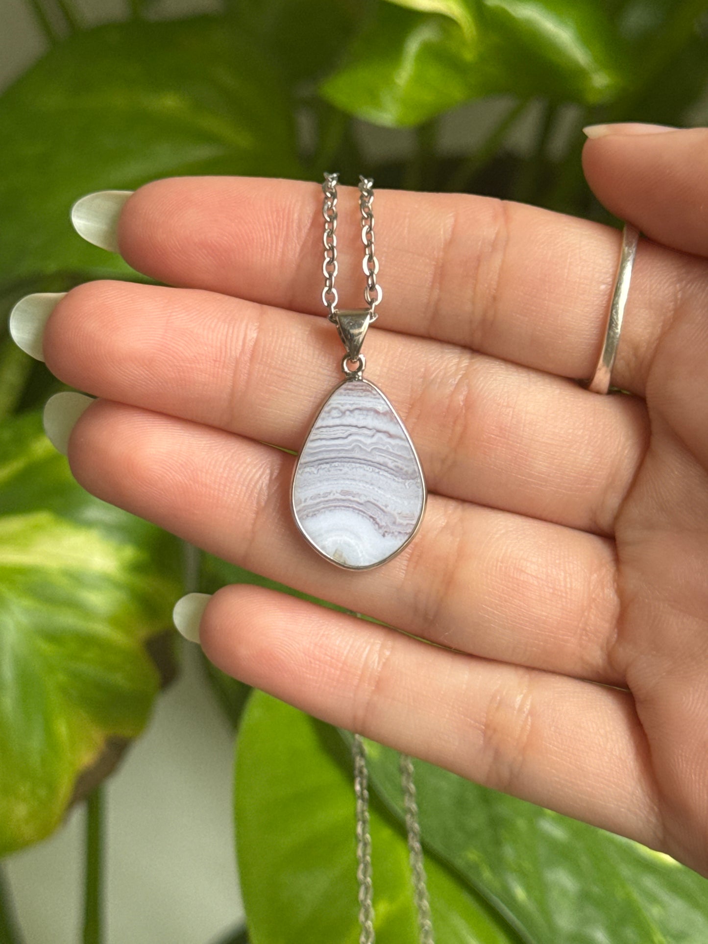 Blue Lace Agate Necklace