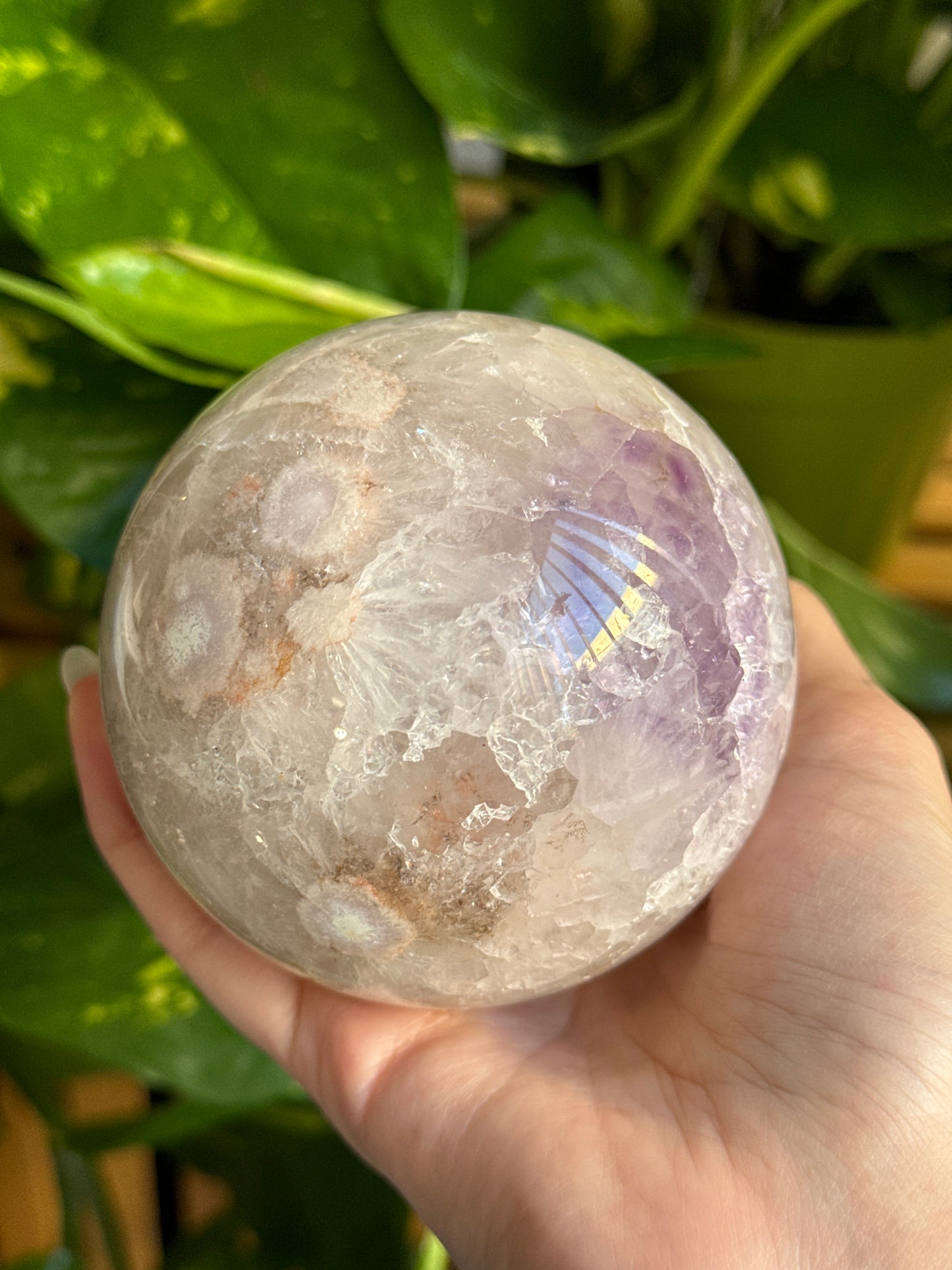 Pink Amethyst & Quartz & Amethyst Sphere 85mm