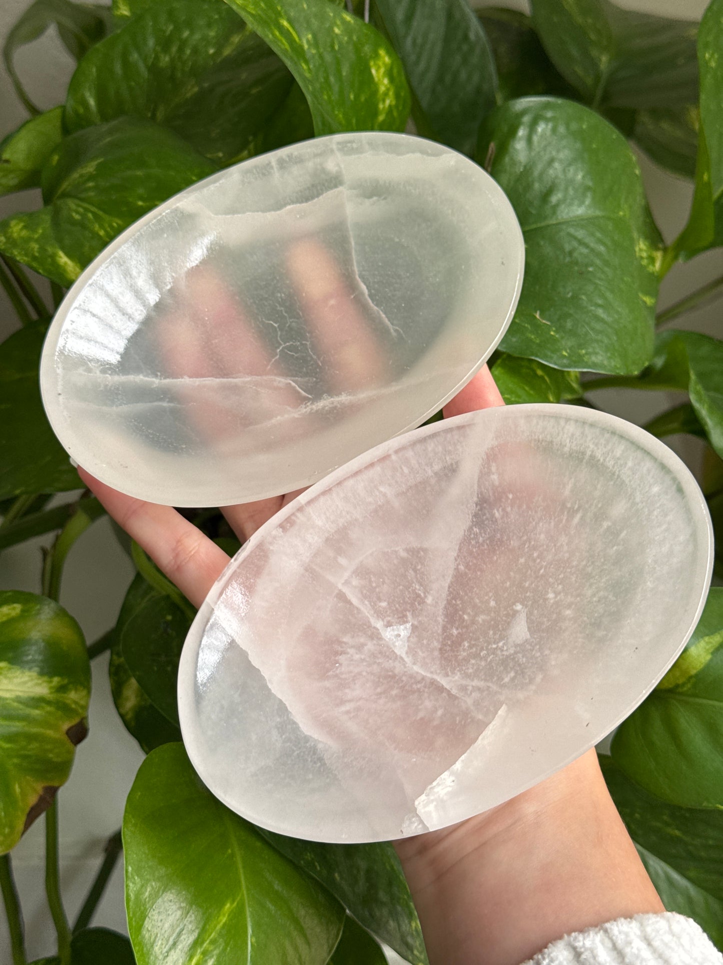 White Onyx Oval Bowl