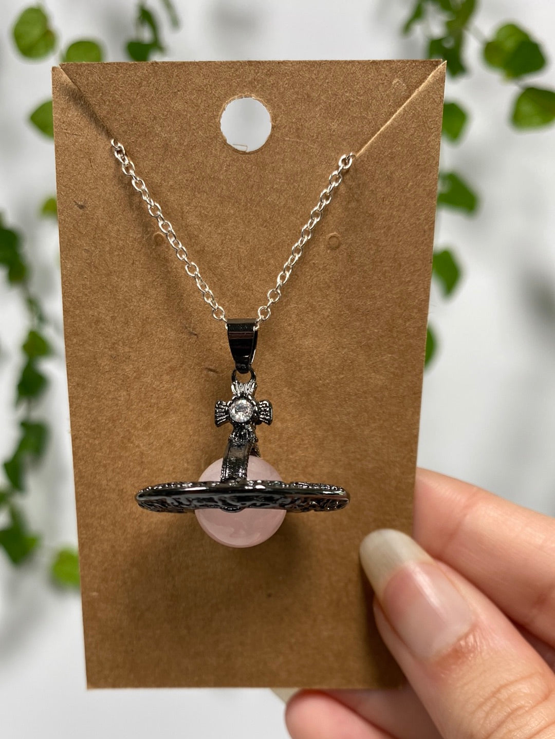 Rose Quartz Vivian Westwood Styled Necklace