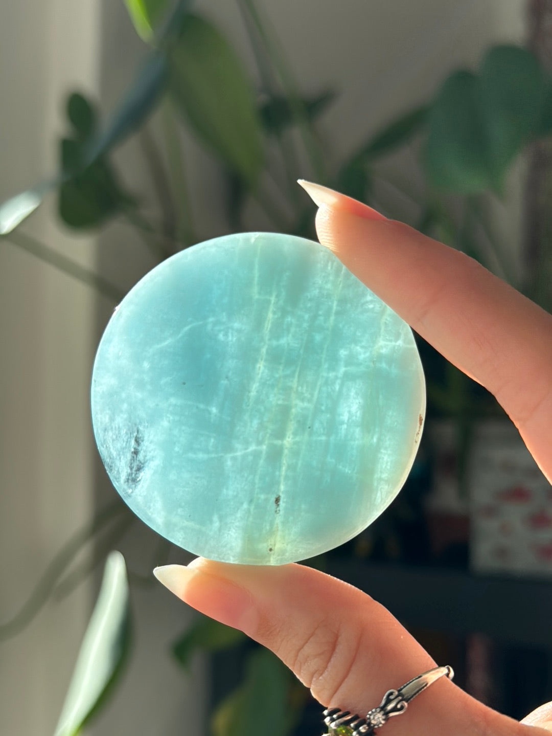 Aquamarine & Kunzite Disk
