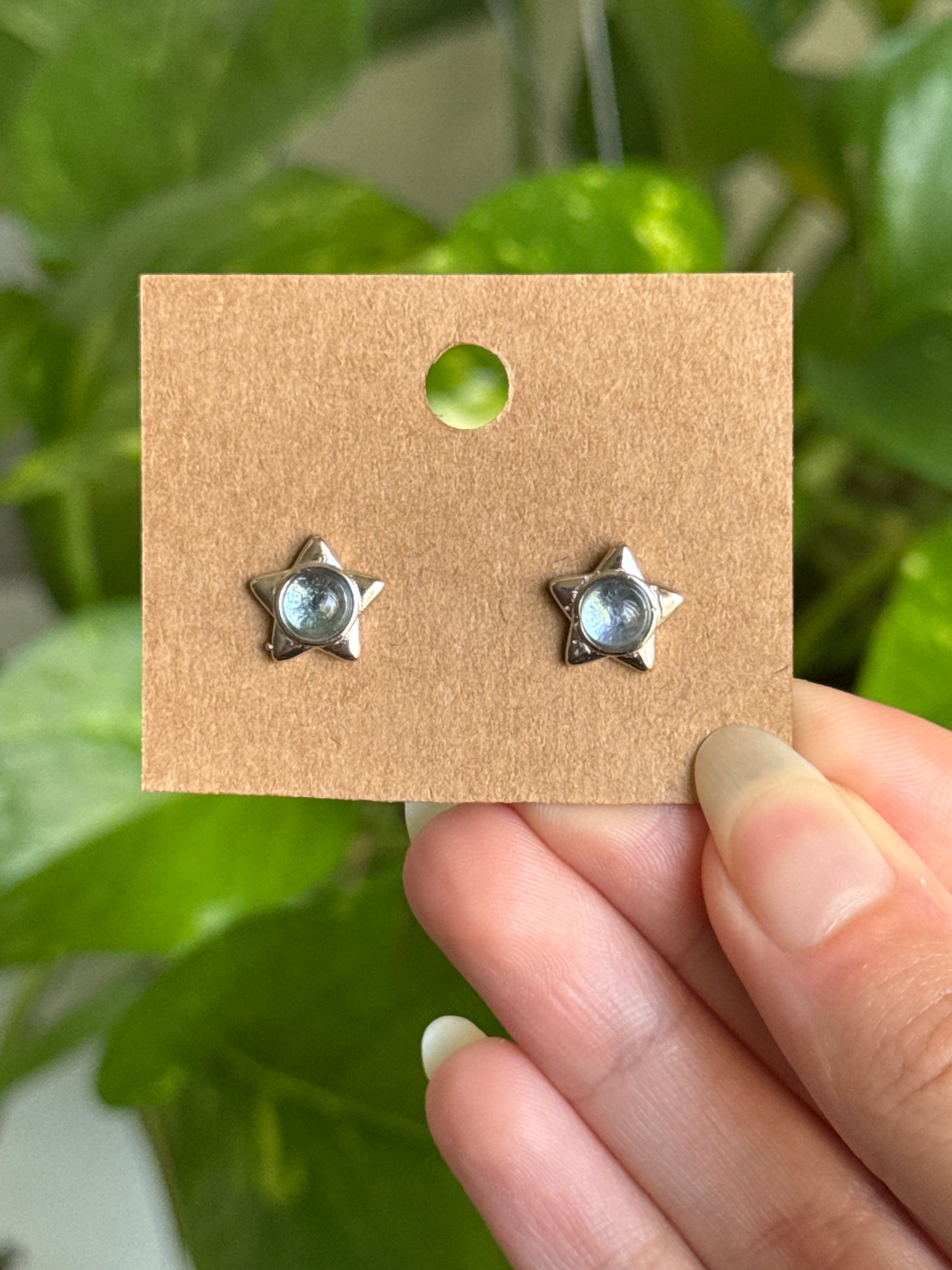 Aquamarine Star earrings