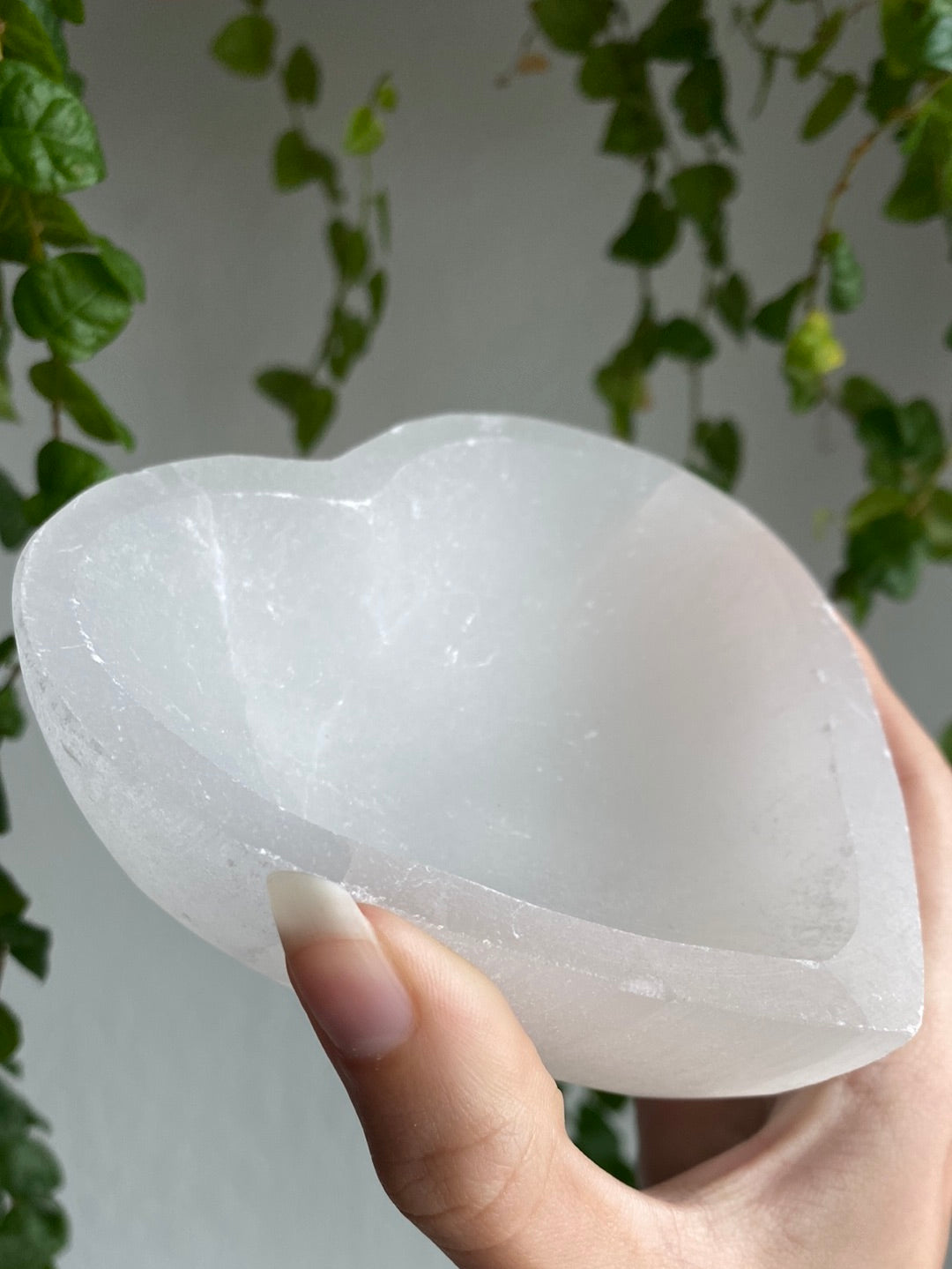 Large Selenite/Satin Spar Heart Bowl
