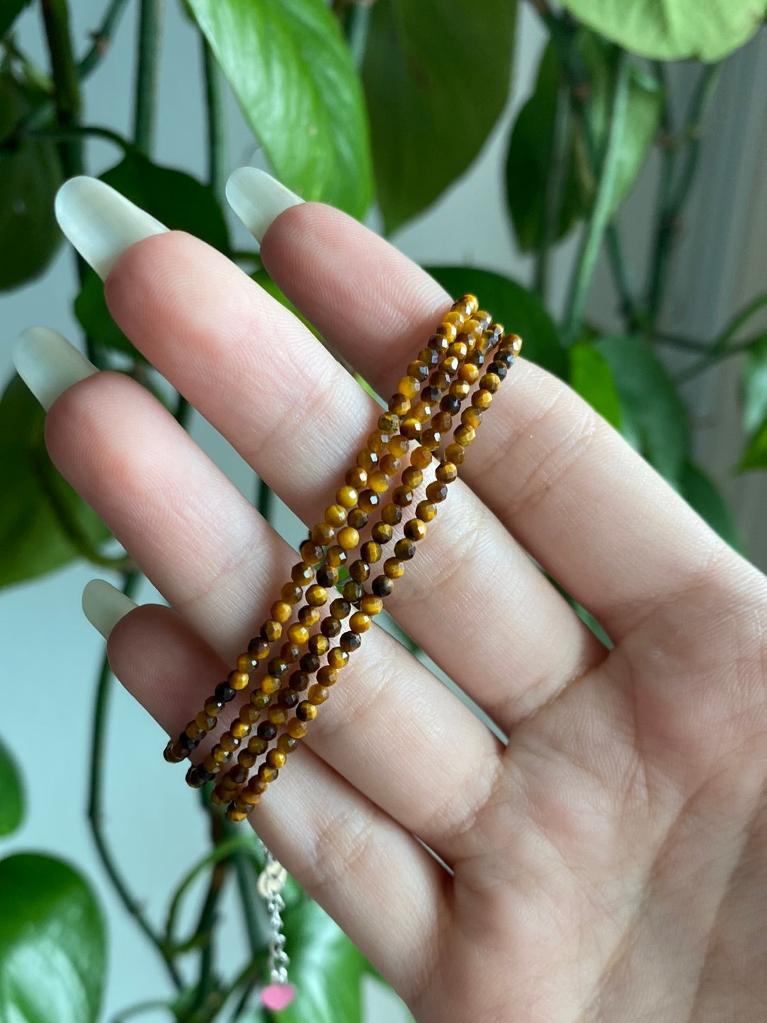 Tigers Eye Adjustable Dainty Faceted Bracelet