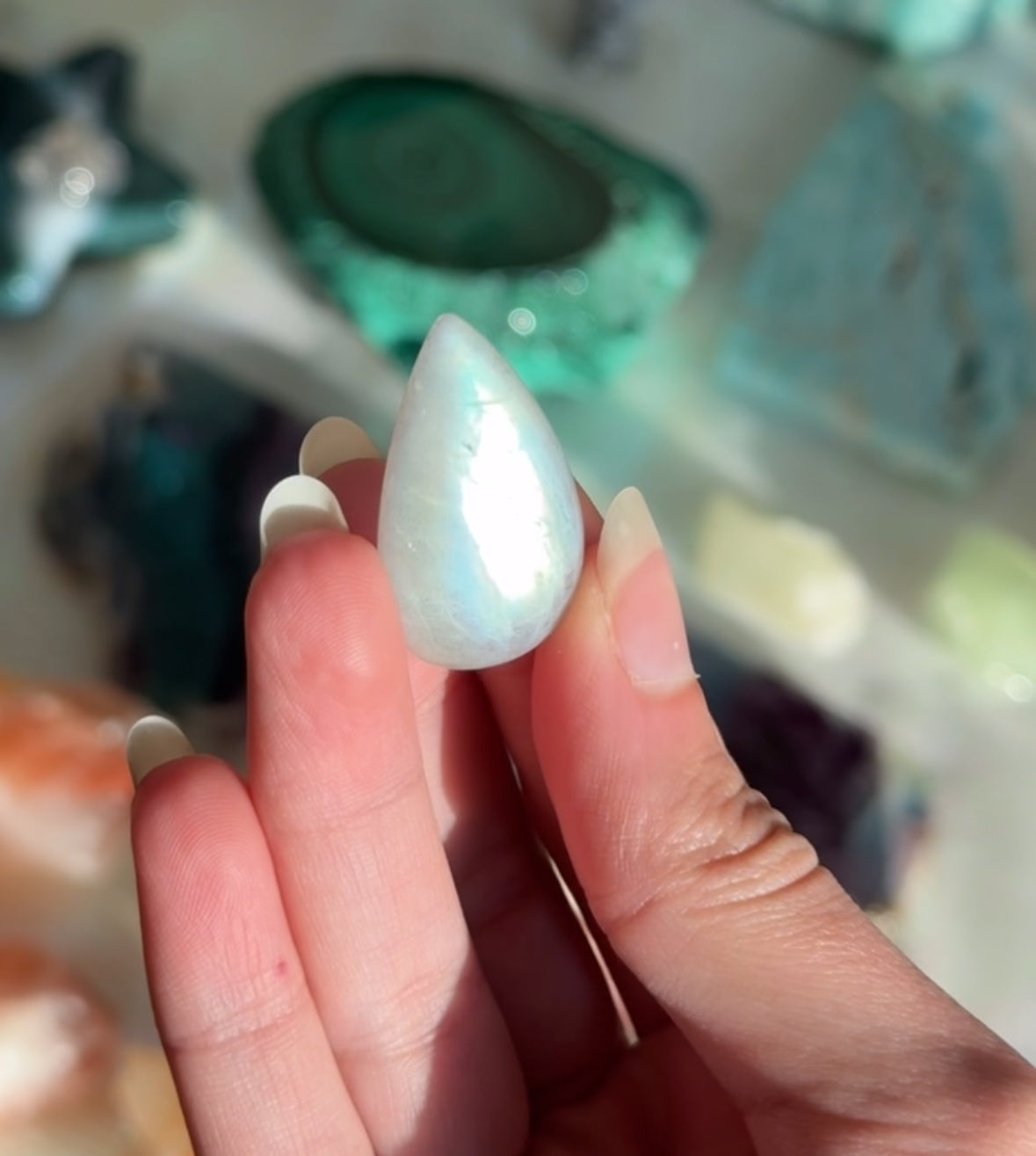 High Grade Labradorite Tear Drop Carving C