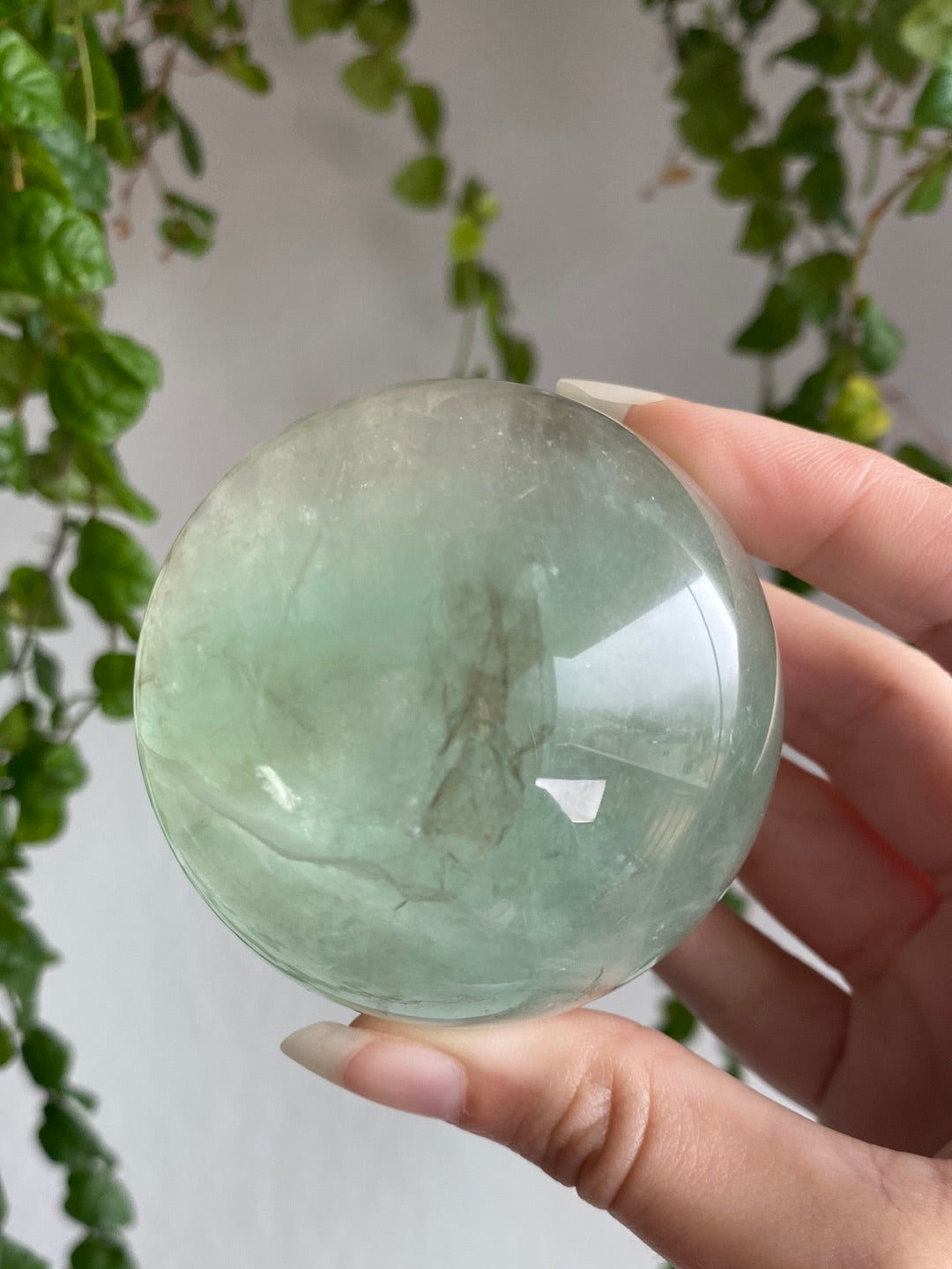 Mossy Green Fluorite Sphere