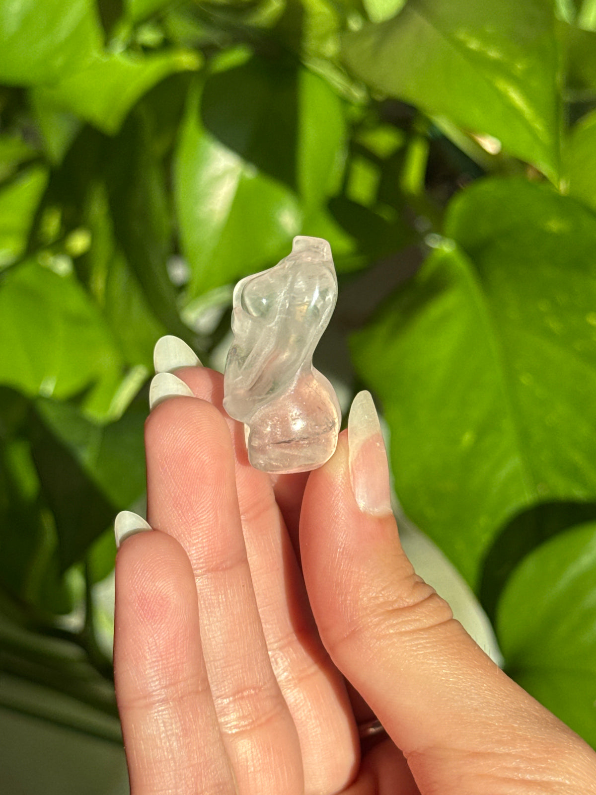 Clear Quartz Pregnant Goddess Body