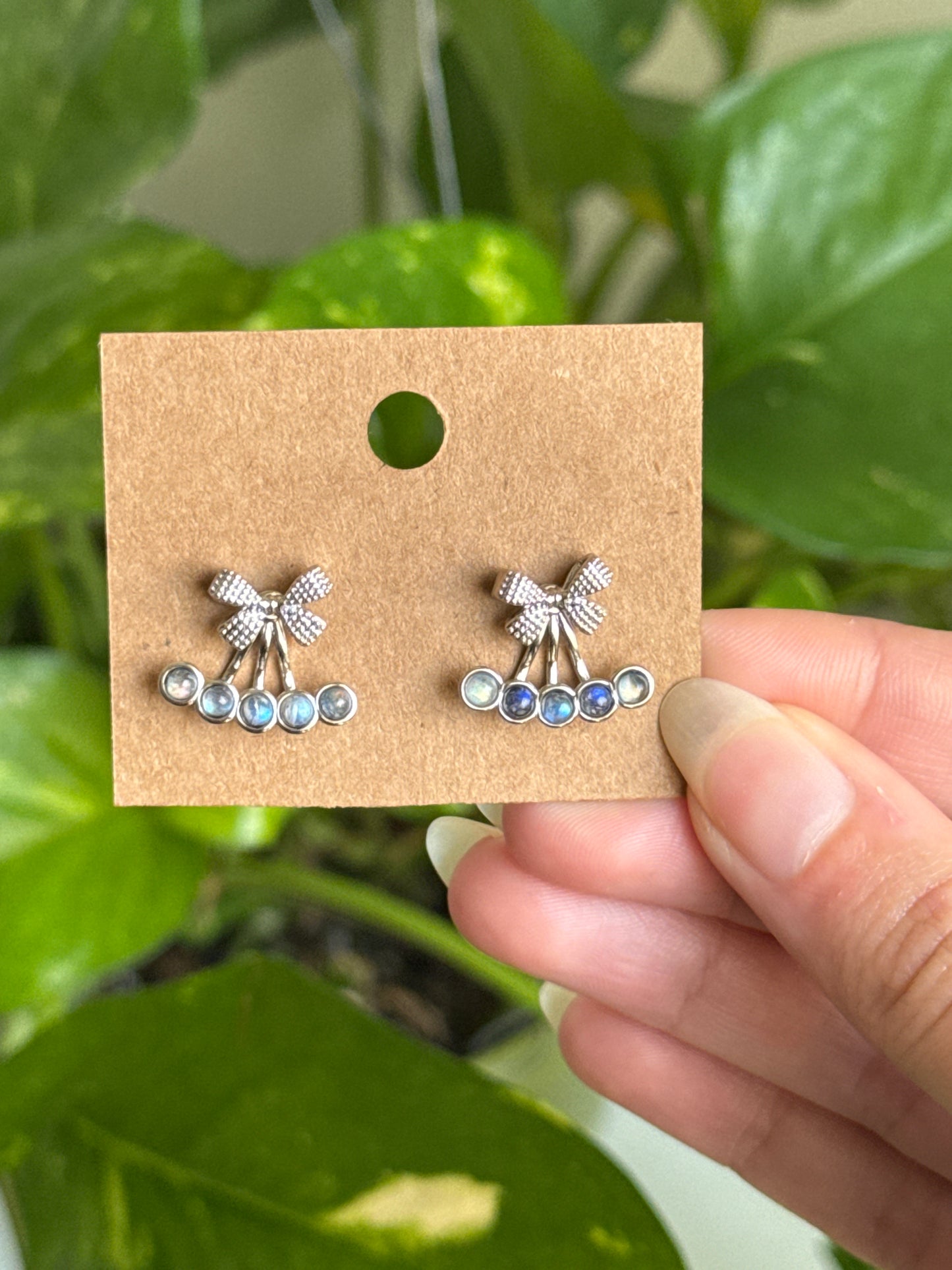 Labradorite Bow earrings