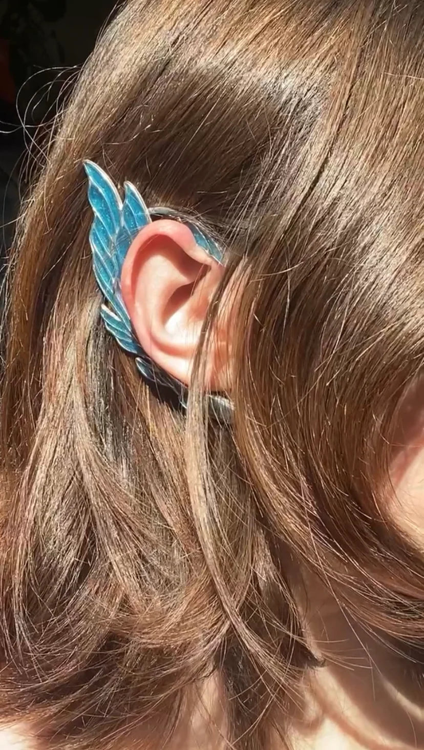 Blue Fish Ear Cuff