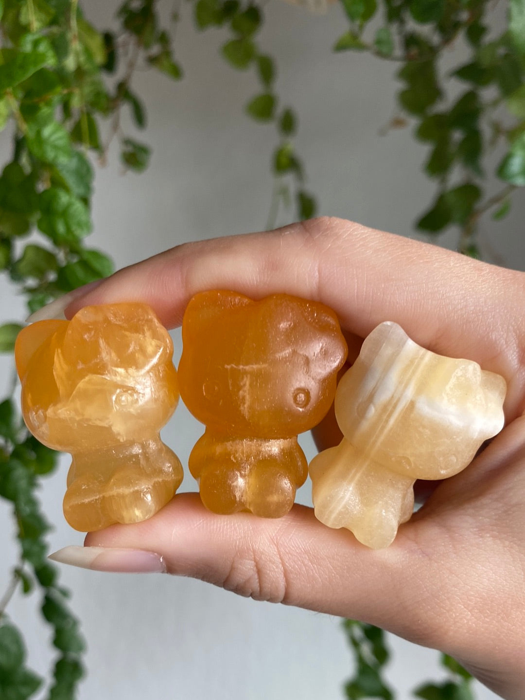 Orange Calcite Hello Kitty