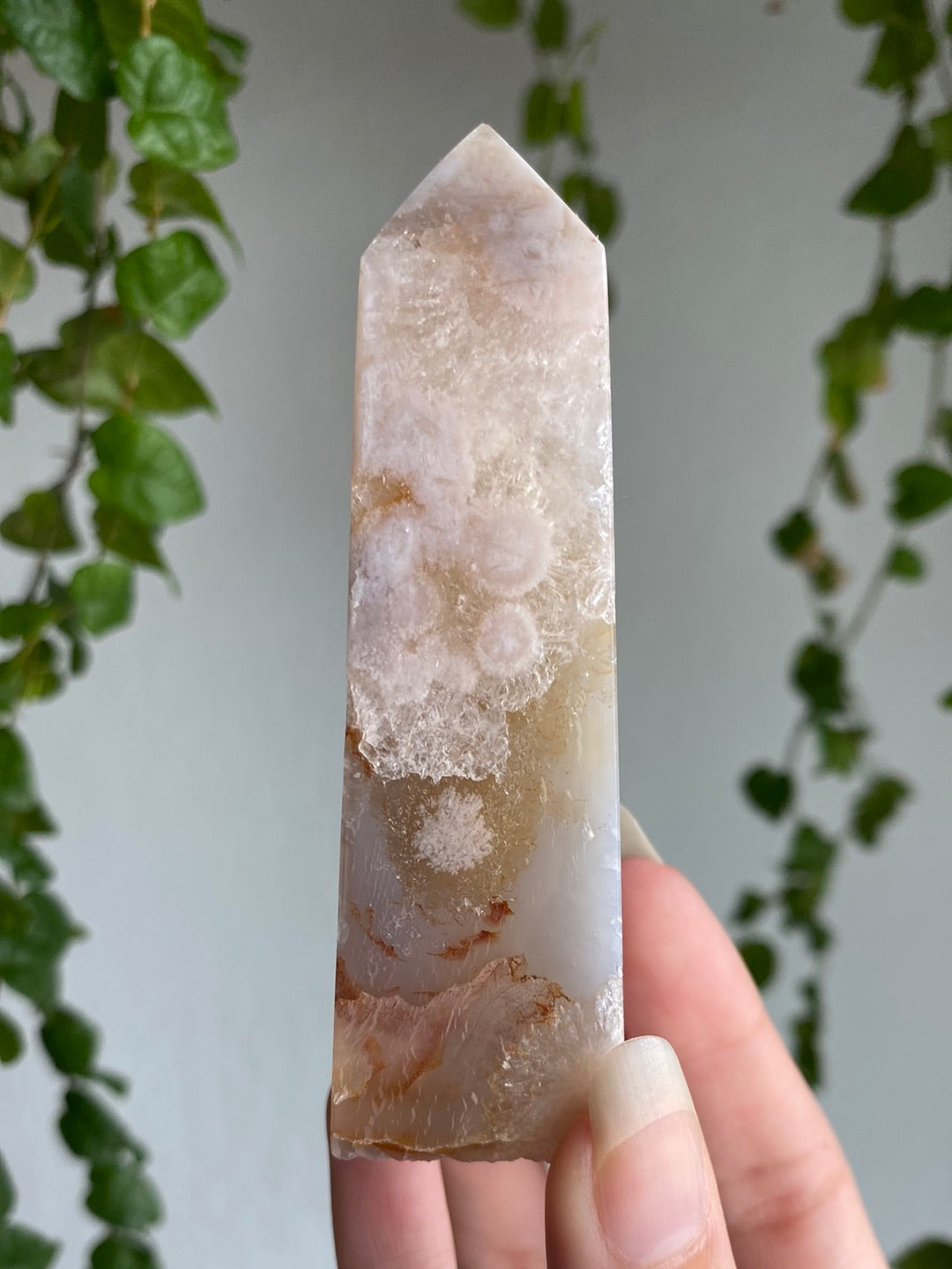 Druzy Flower Agate Tower
