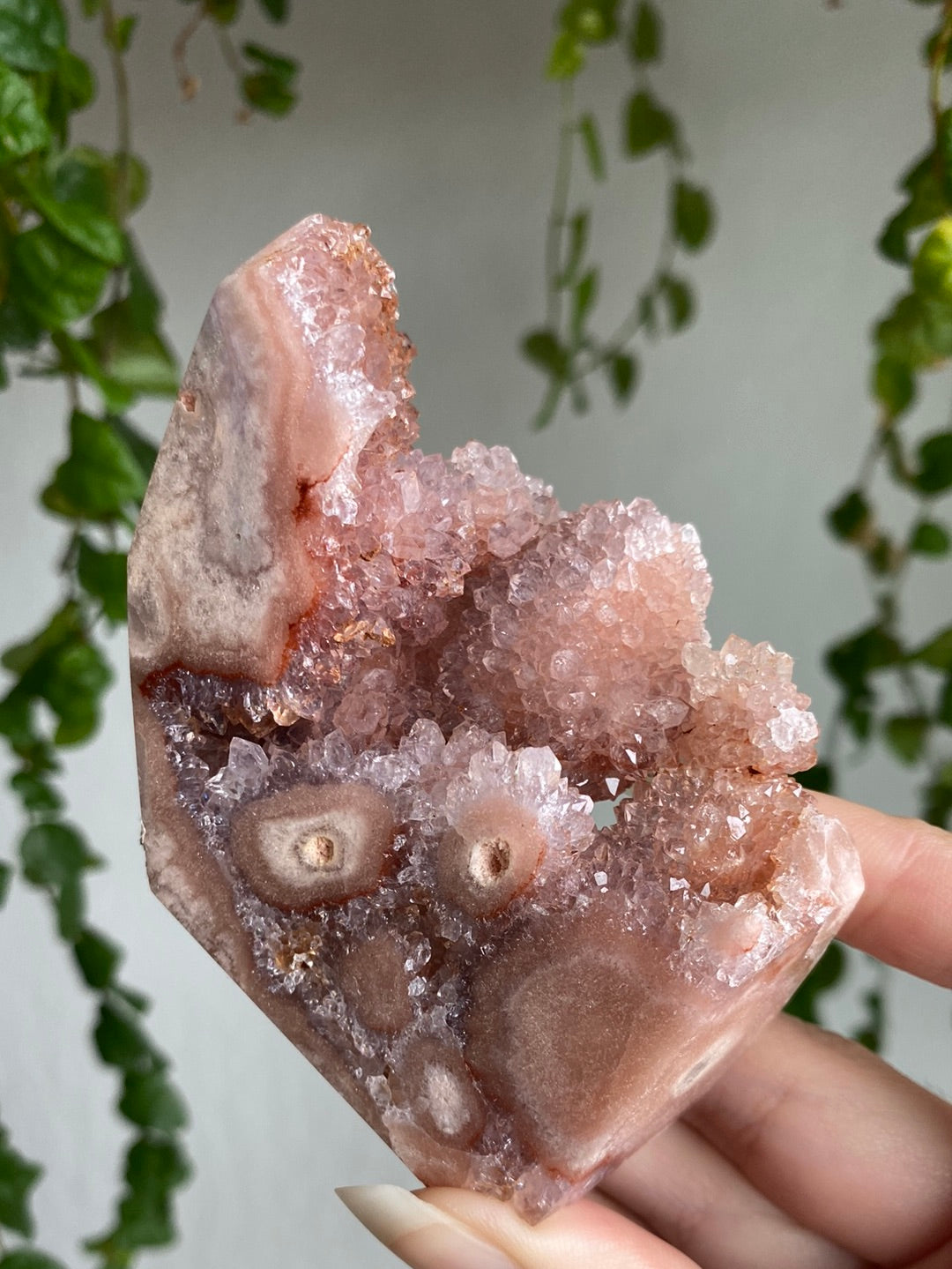 High Quality Druzy Pink Amethyst Druzy Freeform