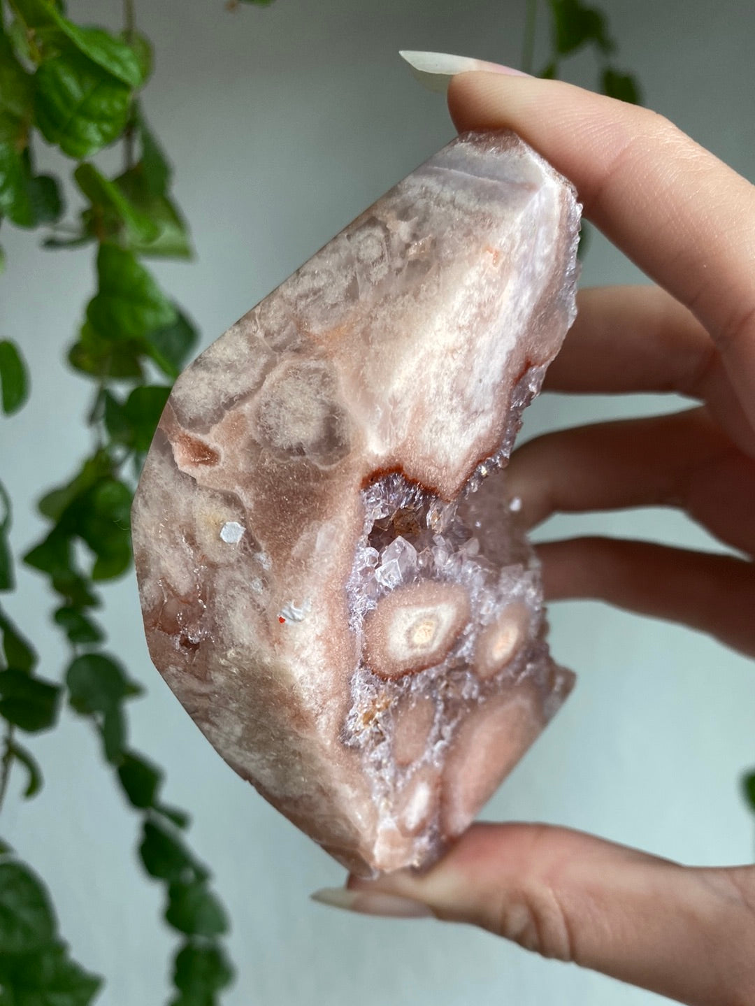 High Quality Druzy Pink Amethyst Druzy Freeform