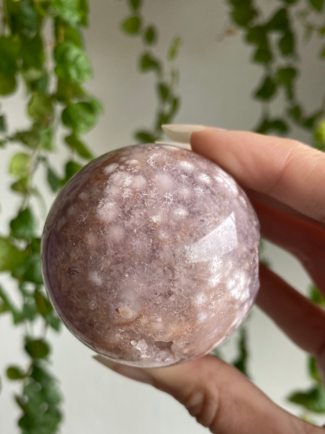 Beautiful Druzy Cave Pink Amethyst & Amethyst Sphere