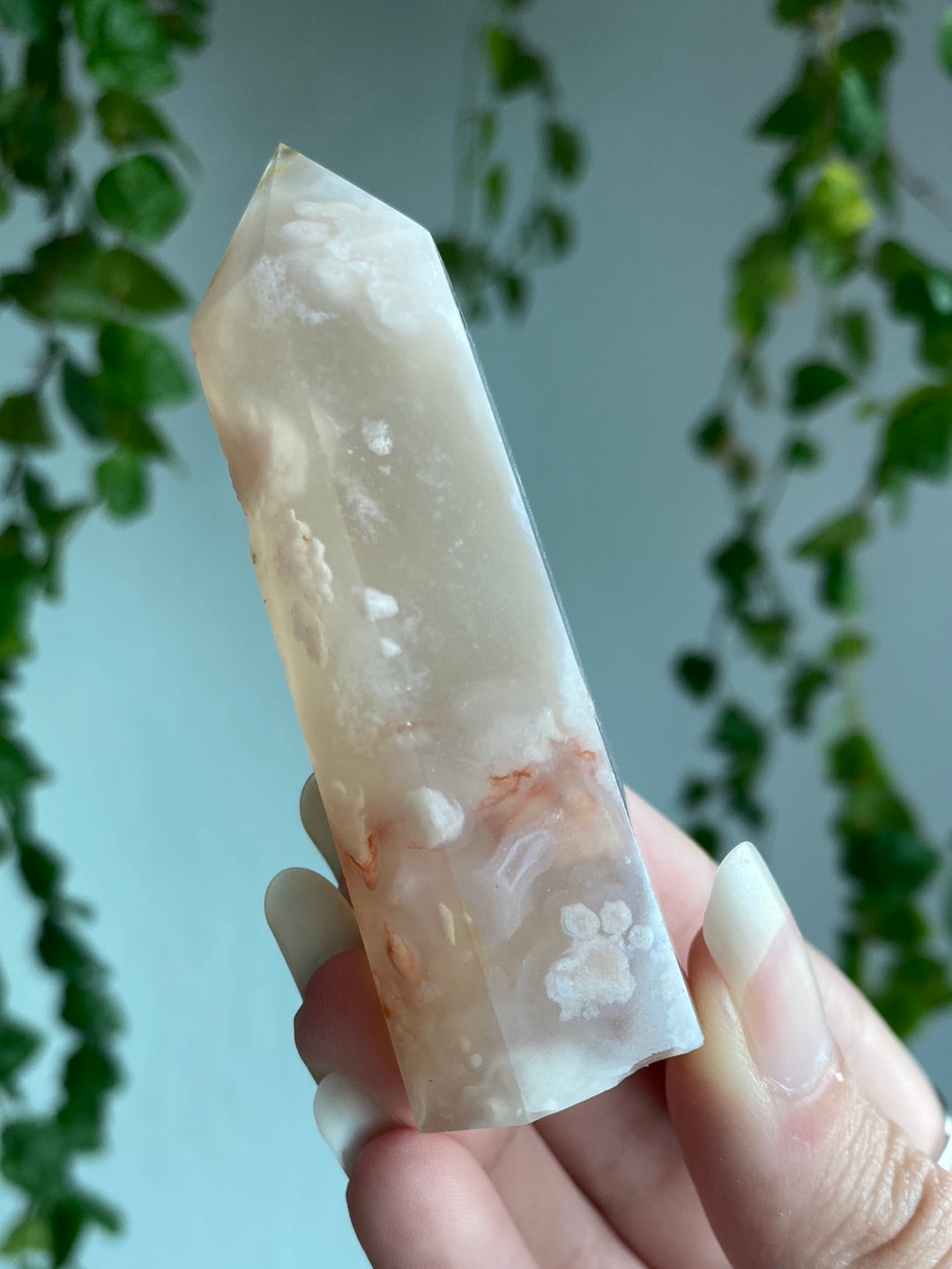 Flower Agate & Carnelian Tower