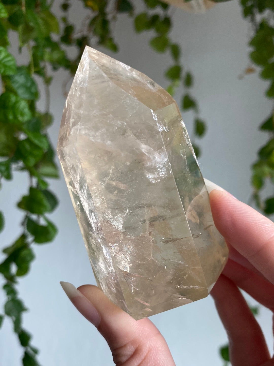 High Grade Champagne Citrine Facted Tower C (With Rainbows)