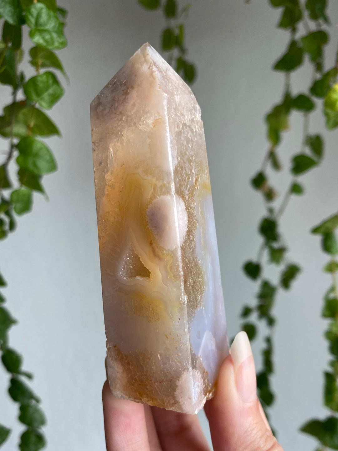 Druzy Flower Agate Tower
