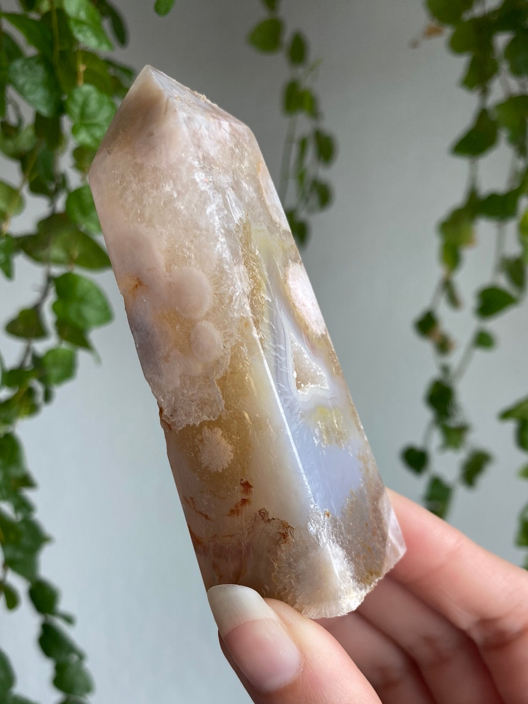 Druzy Flower Agate Tower