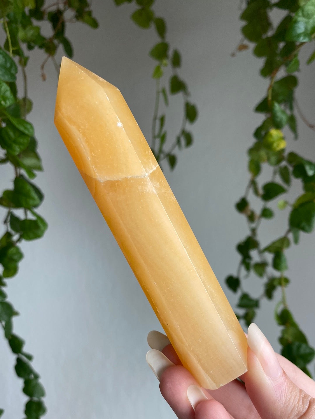 Tall Orange Calcite Tower