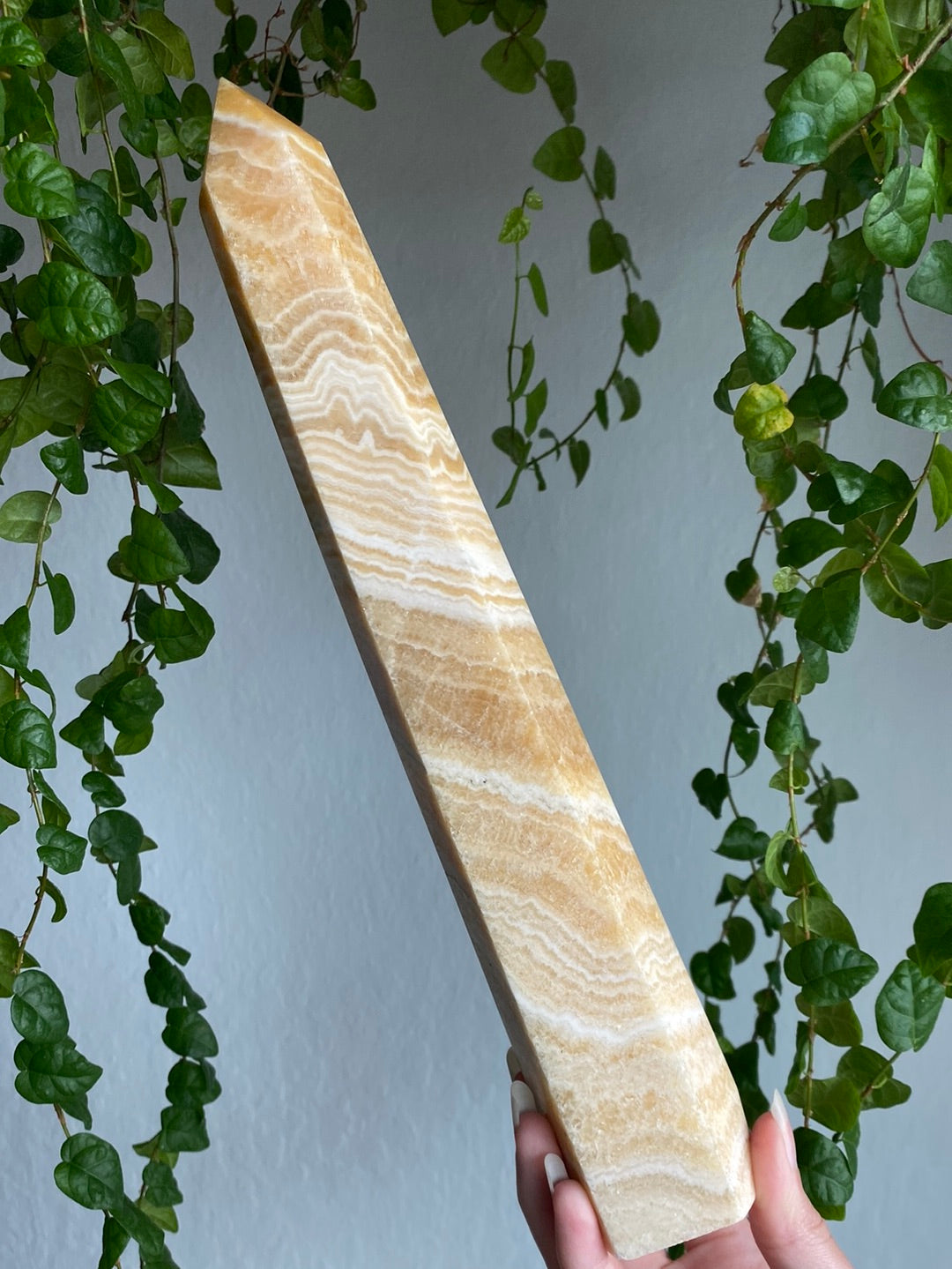 XXL Orange Calcite Obelisk