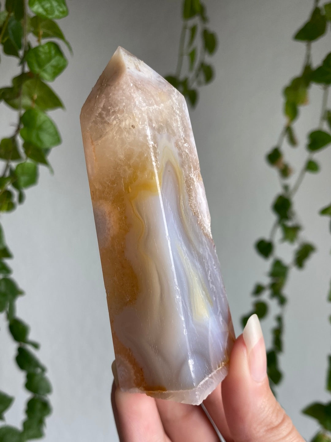 Druzy Flower Agate Tower