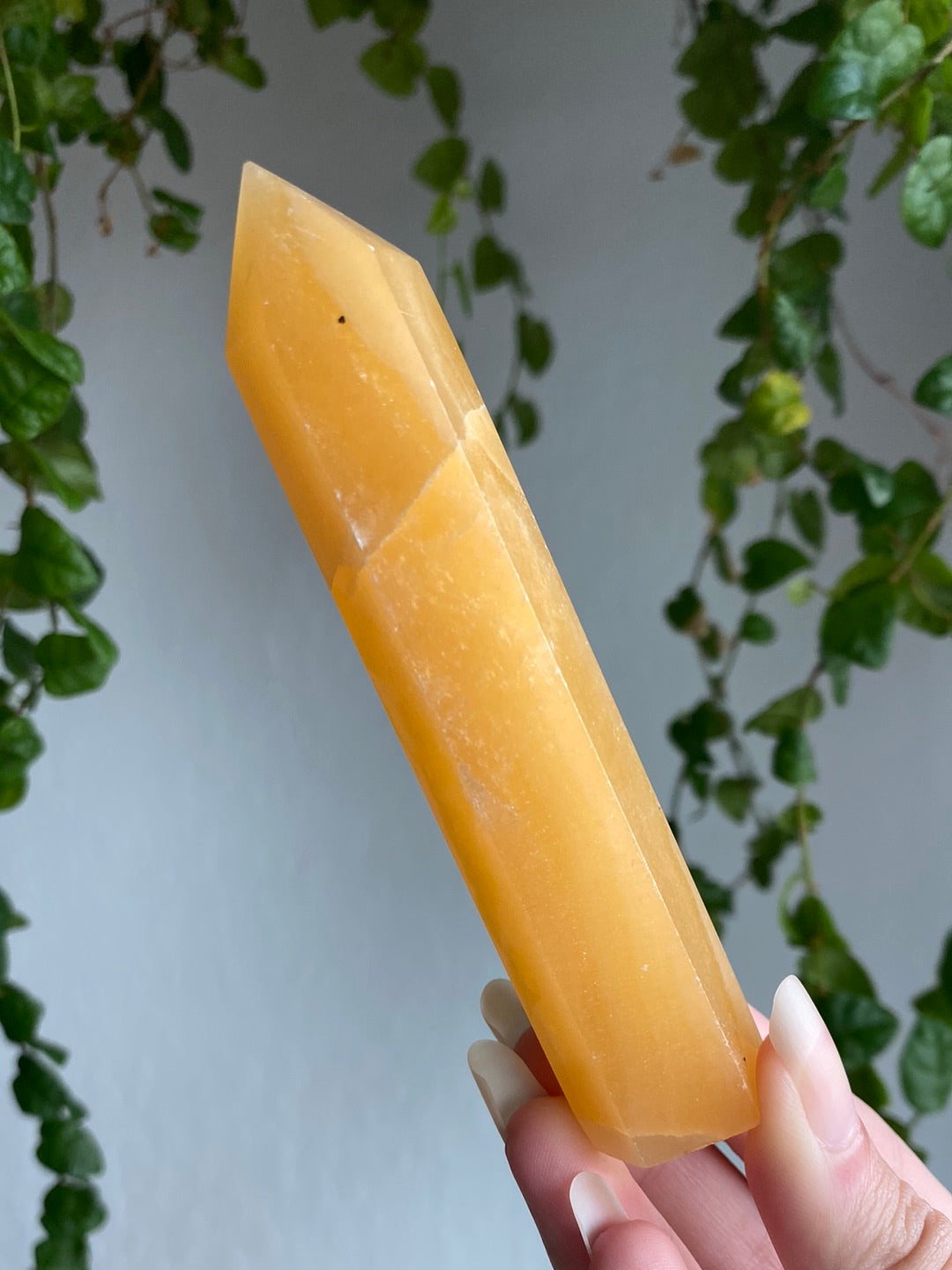 Tall Orange Calcite Tower