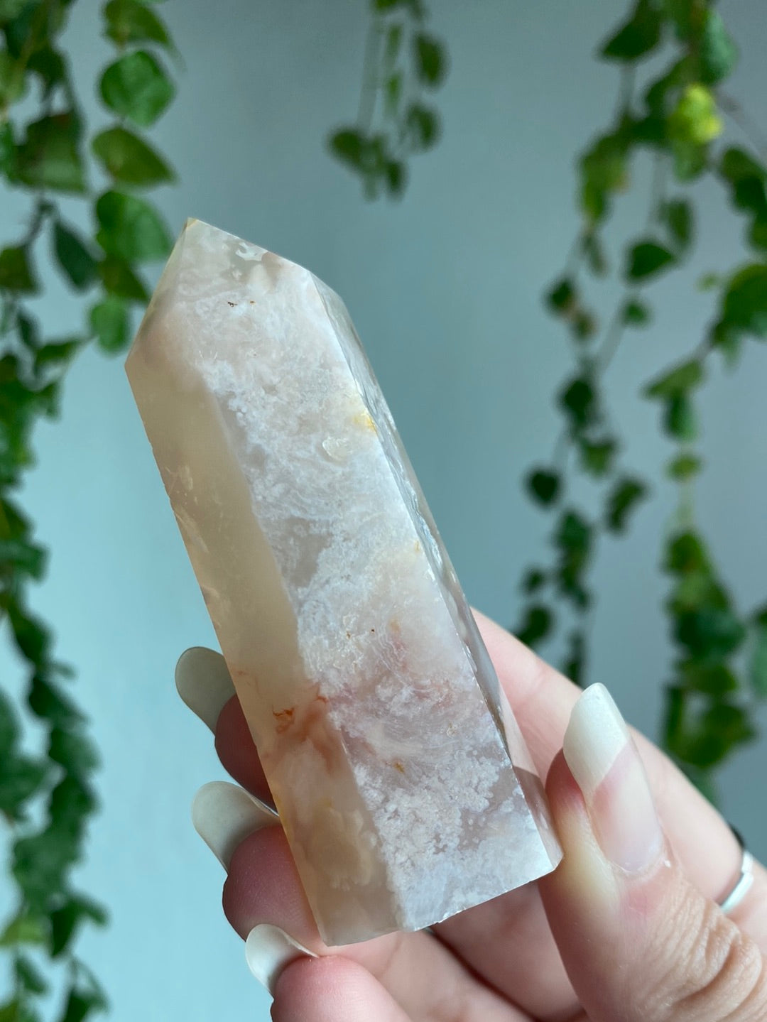 Flower Agate & Carnelian Tower