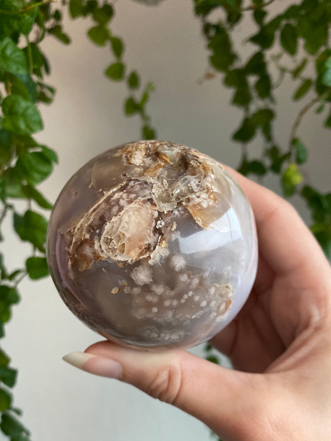 Flower Agate Sphere B