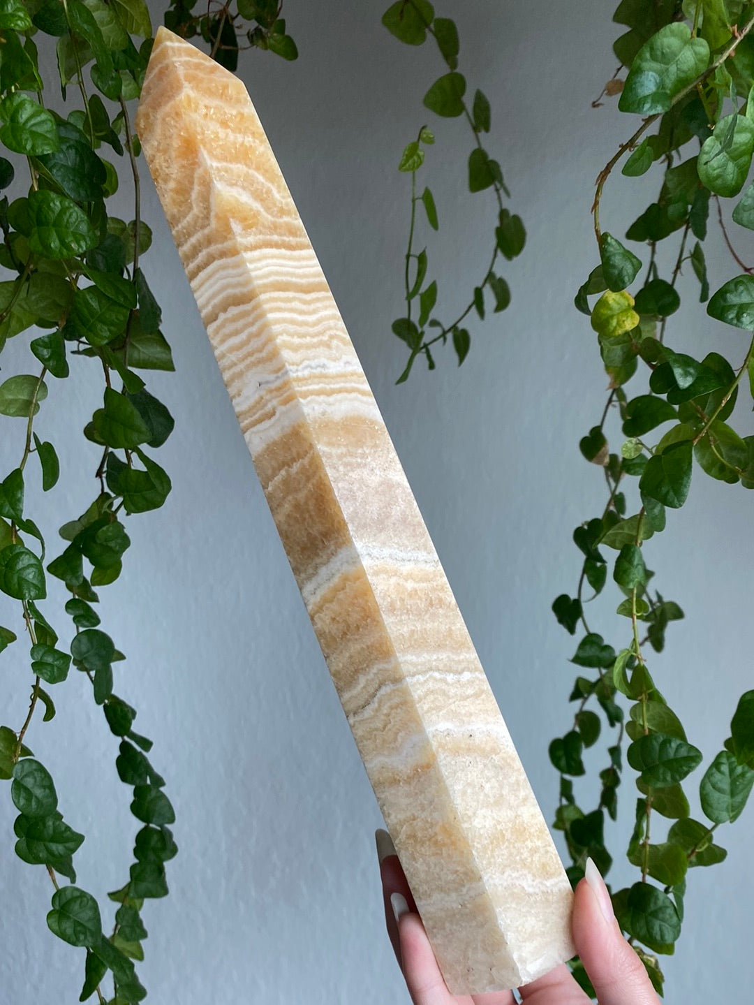 XXL Orange Calcite Obelisk