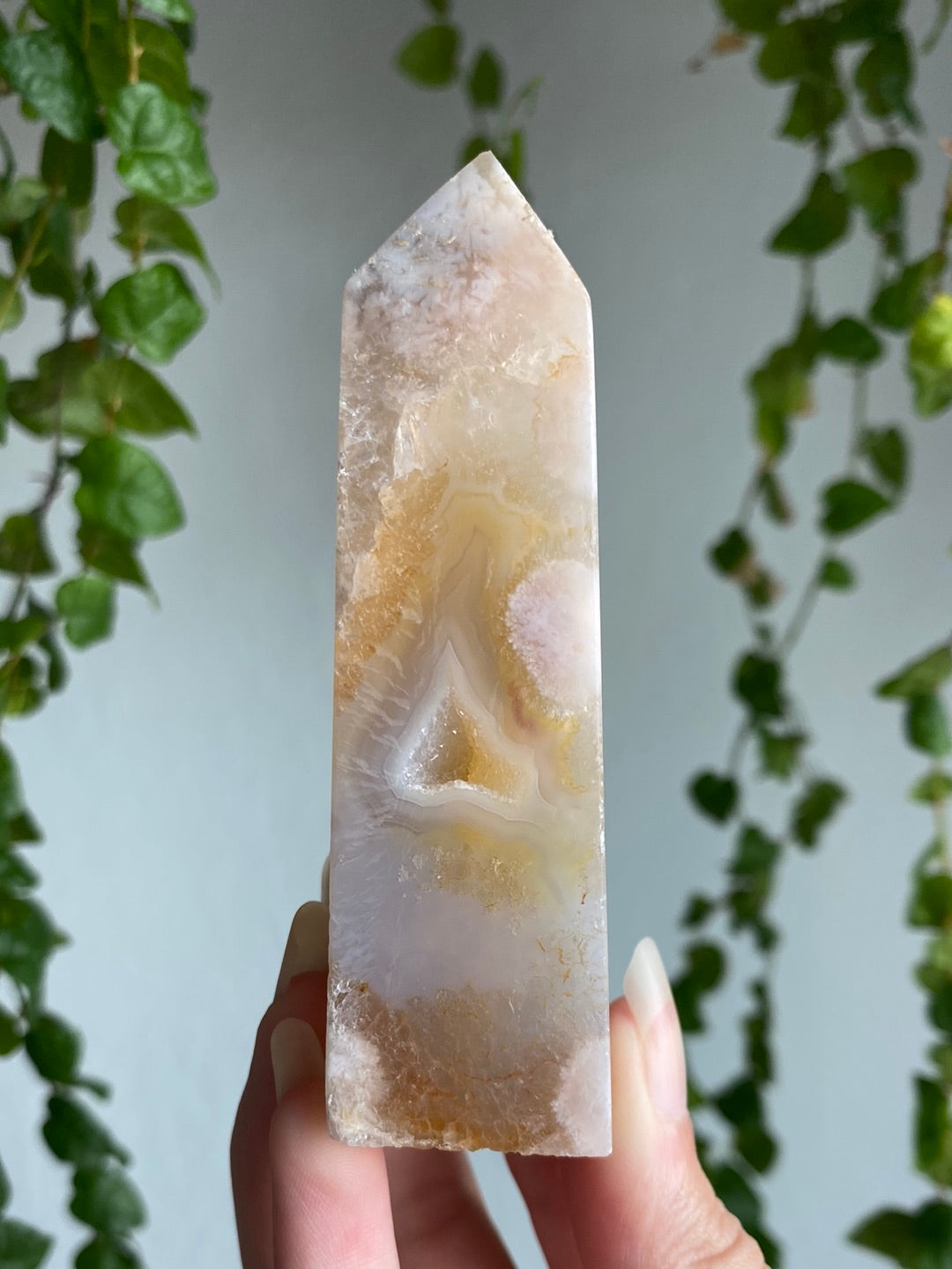 Druzy Flower Agate Tower