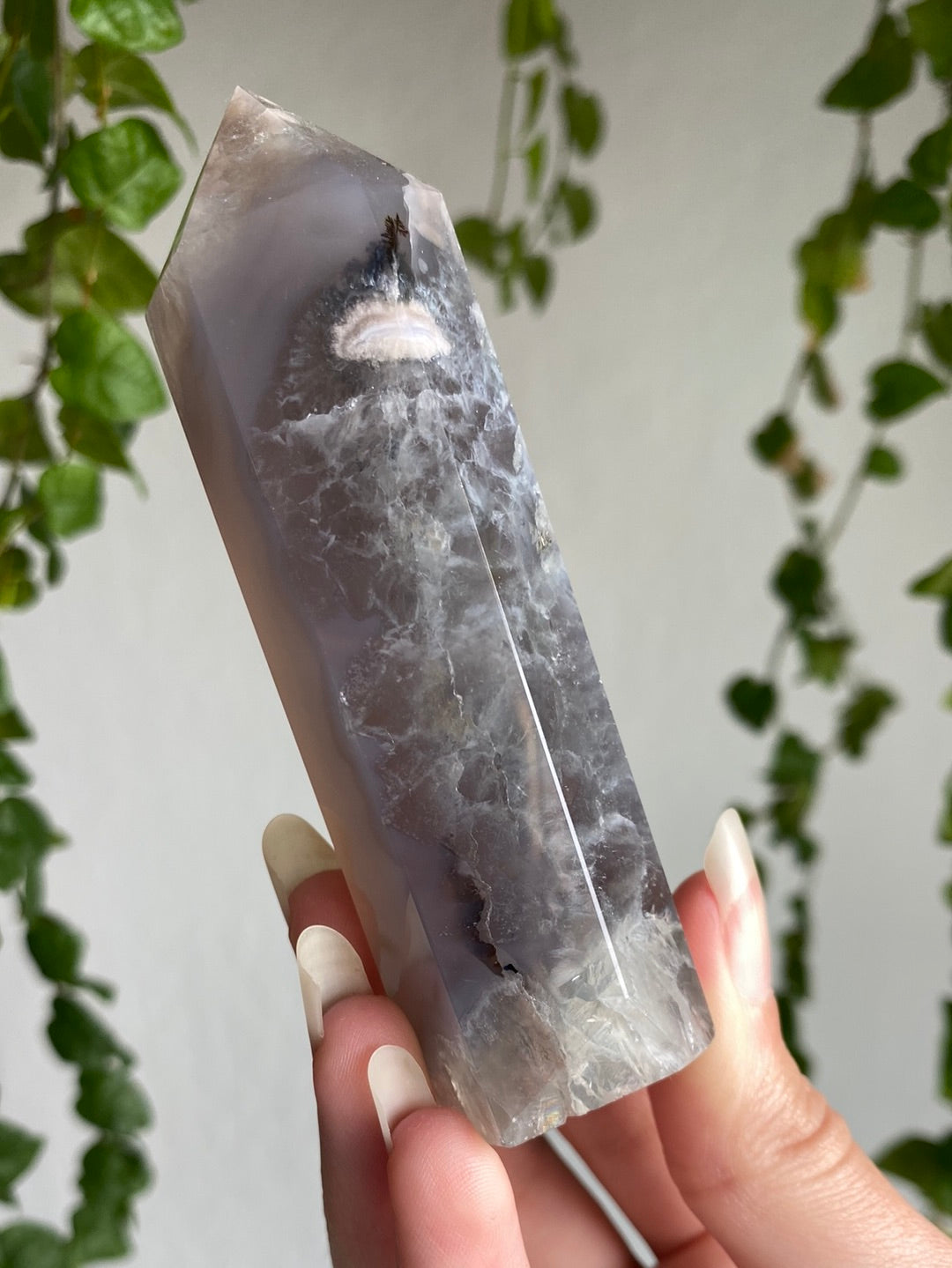 Prasiolite & Agate Tower