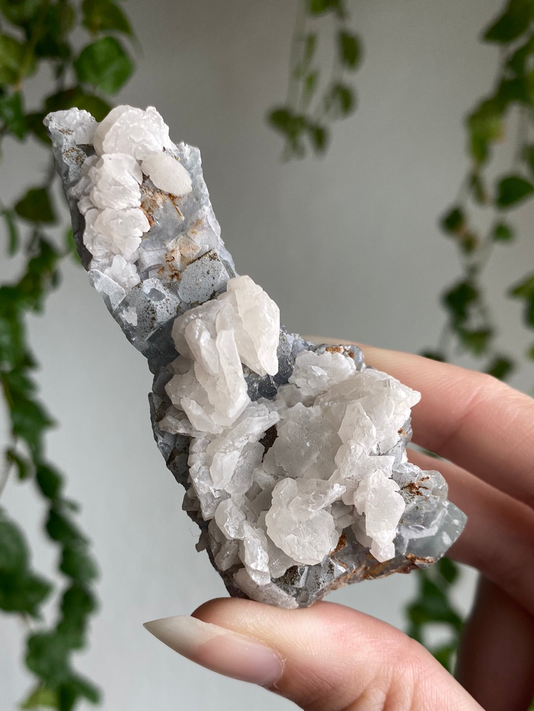 Calcite On Fluorite Specimen