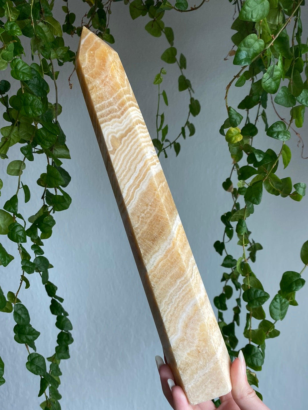 XXL Orange Calcite Obelisk