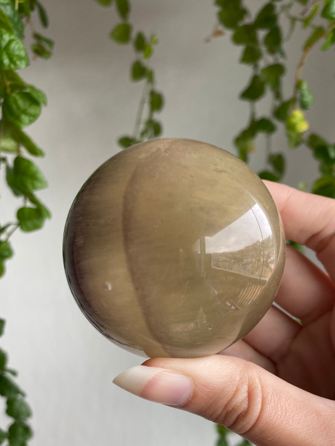 Unique Banded Magenta & Yellow Fluorite Sphere