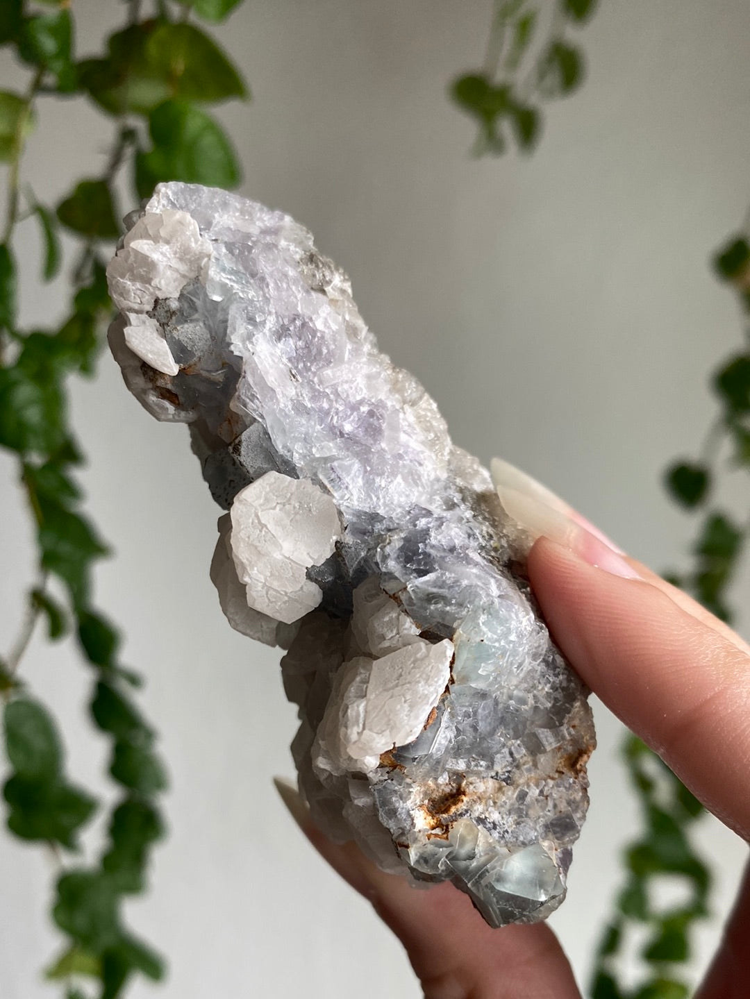 Calcite On Fluorite Specimen