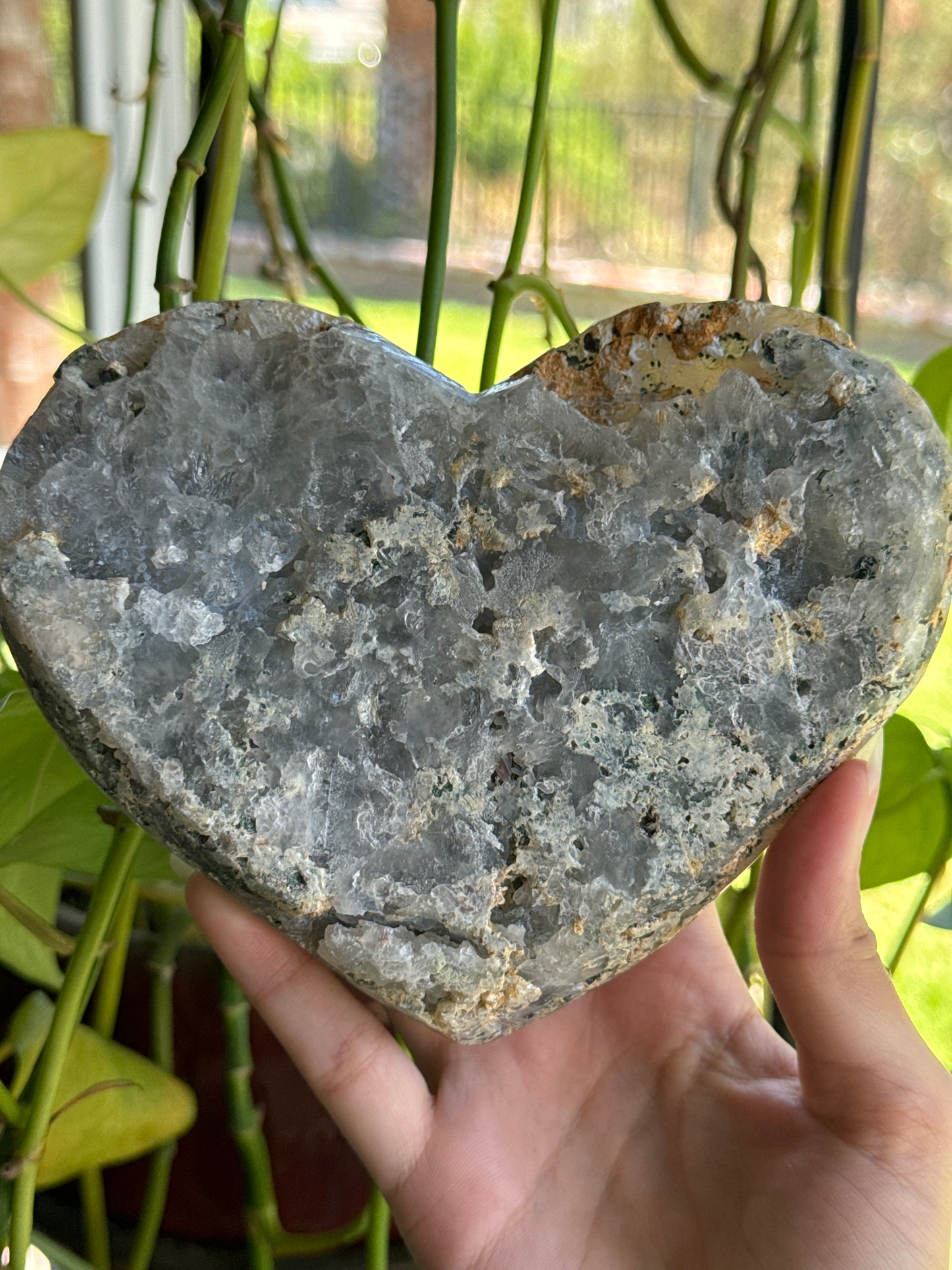 Galaxy Amethyst Geode Heart