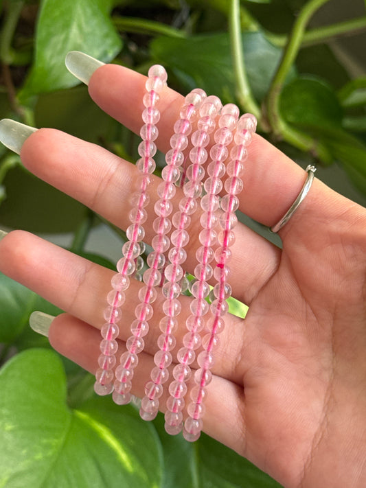 Rose Quartz Dainty Bracelet