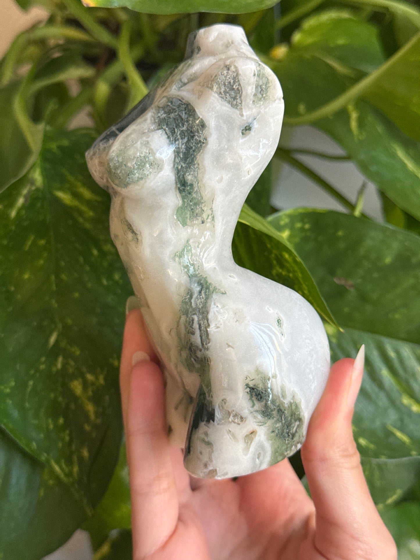 Moss Agate Goddess Body