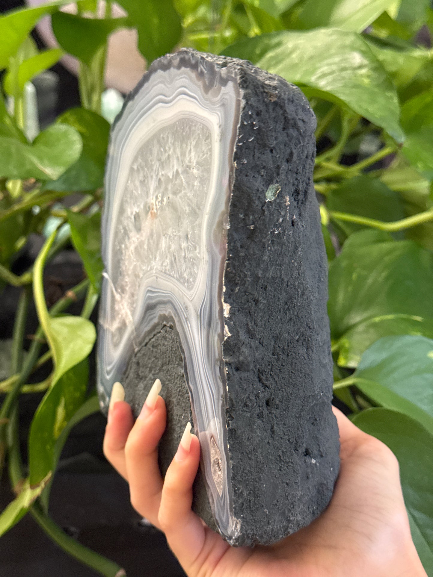 Large Banded Agate & Quartz Cathedral Freeform